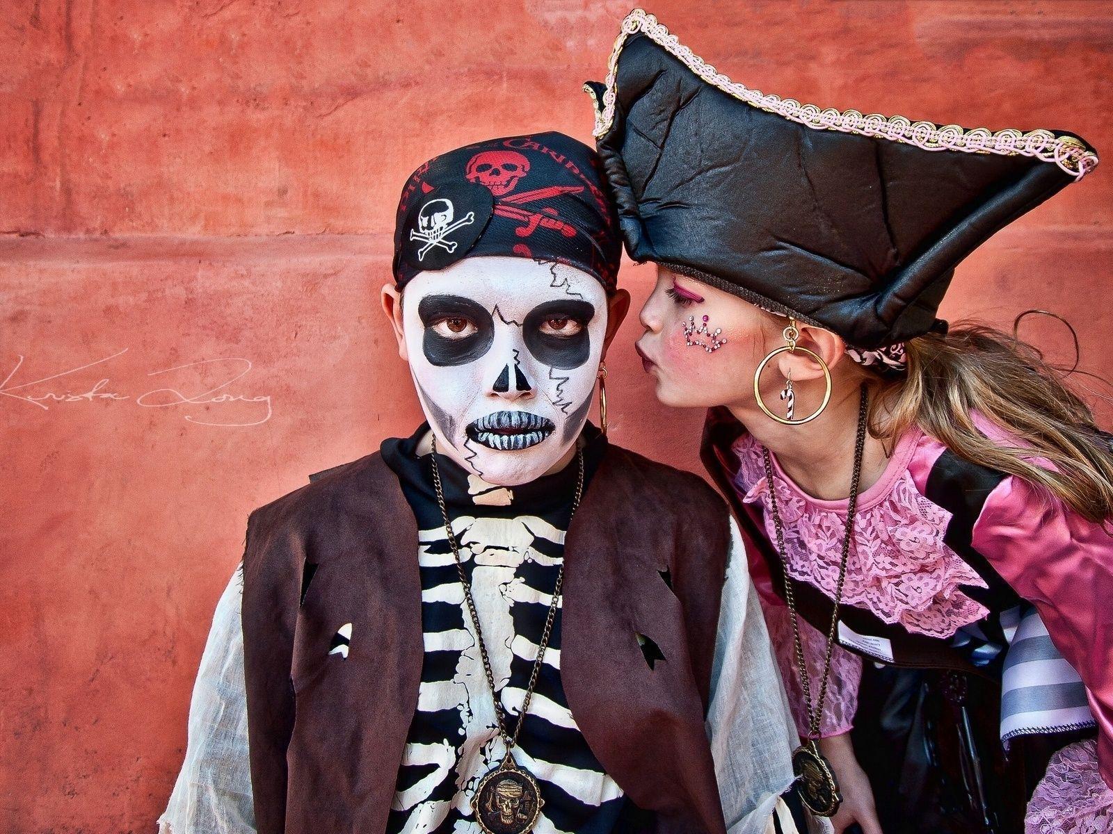Girl, Pirates, Boy, Children, Costumes, Carnival