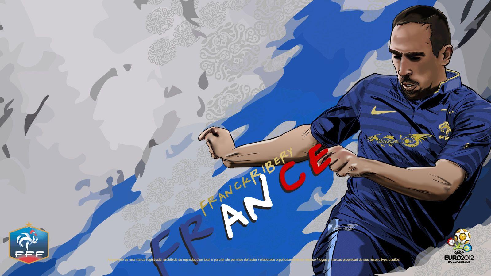 French National Football Team Franck Ribery Wallpaper