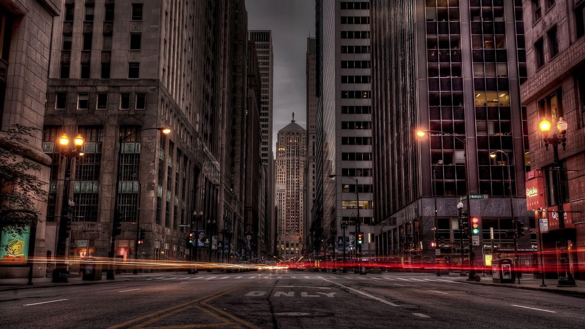 Chicago dark streets Wallpaper