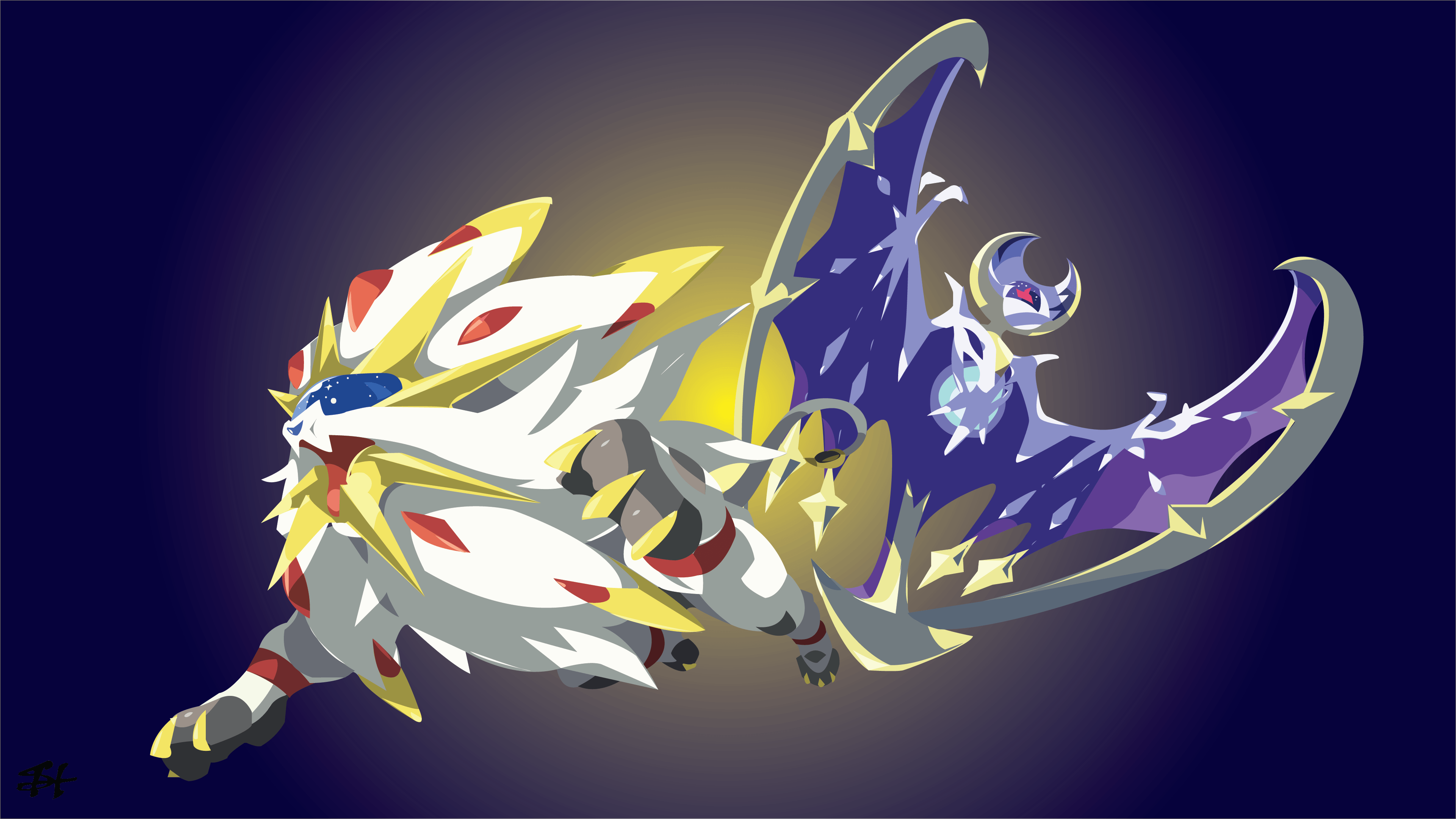 Download Shiny Purple Lunala Pokemon Sun And Moon Wallpaper