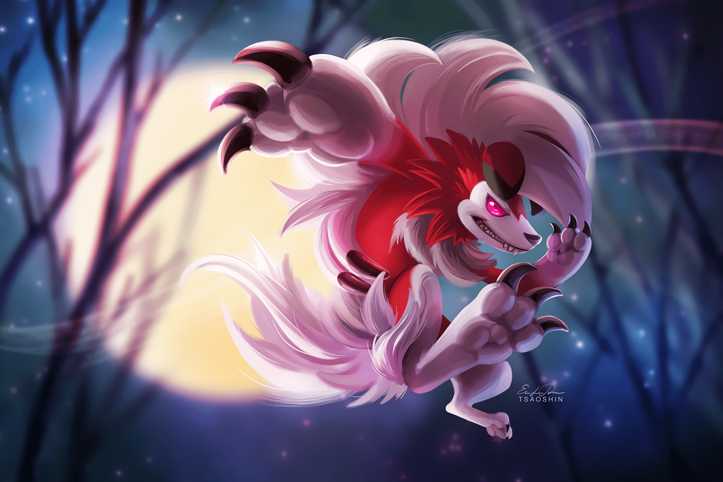 Lycanroc Midnight Form Full HD Wallpapers and Backgrounds.