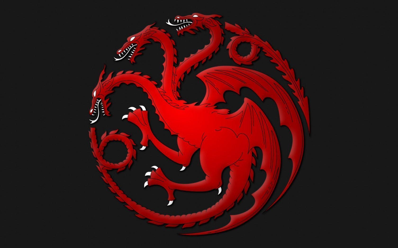 Download Wallpaper symbol, red dragons, dragon, fire and blood