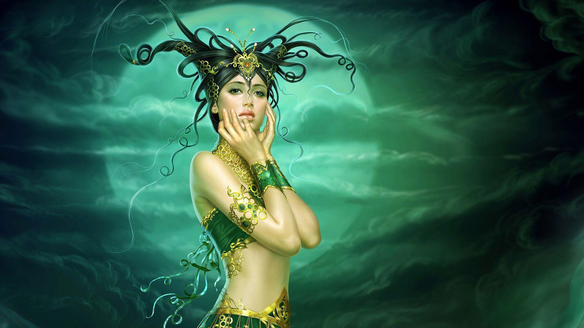 Wallpaper Fantasy Medusa Beautiful Woman  Wallpaperforu