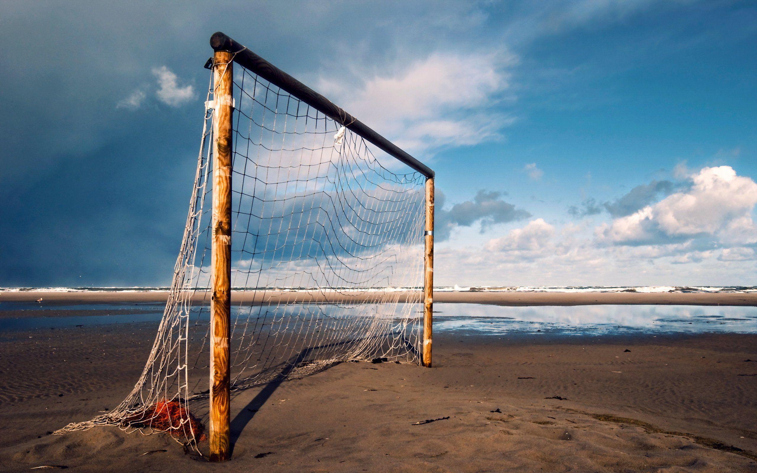 Beach Goal Rust Sky Soccer