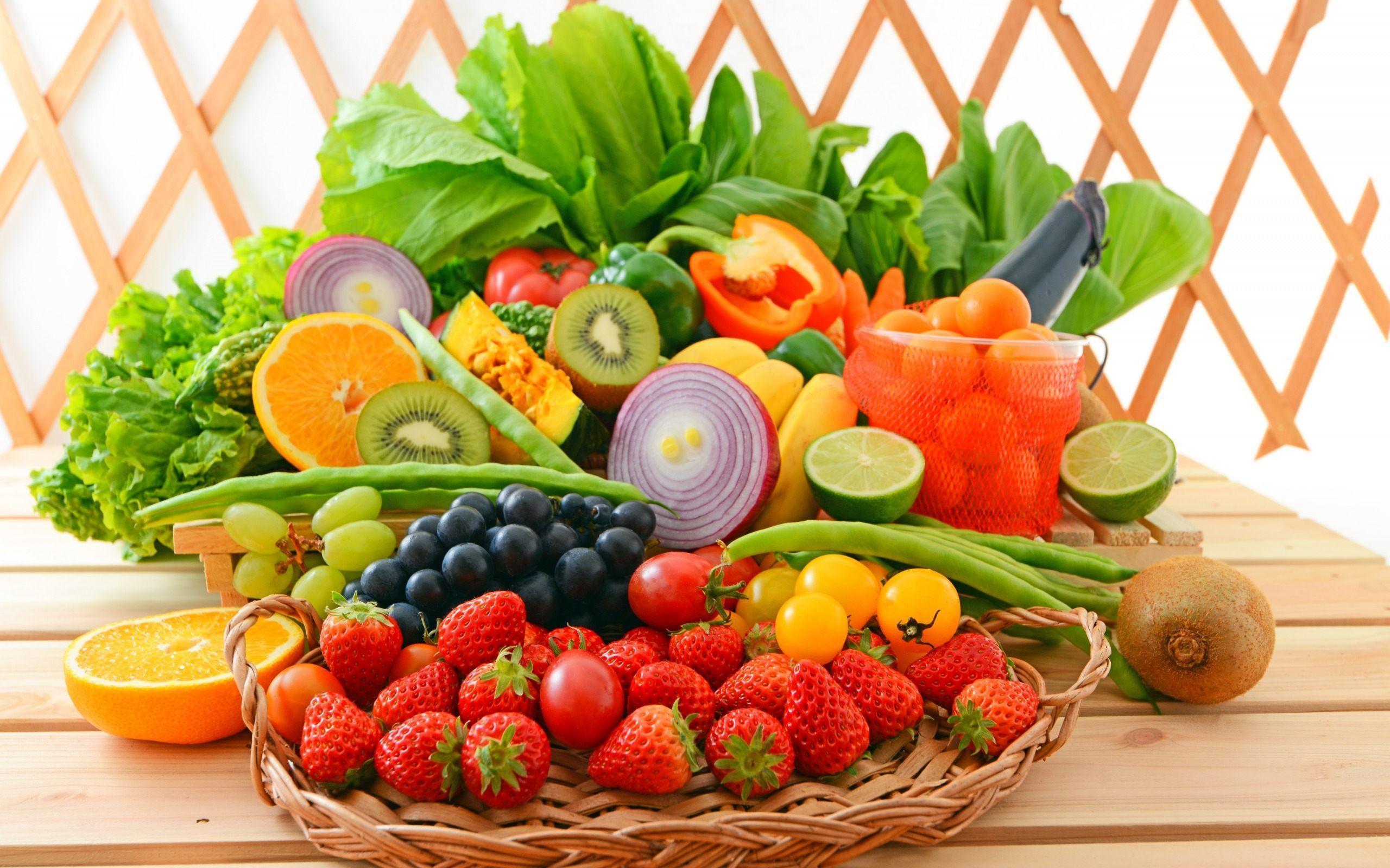 Fruits & Vegetables Background Wallpaper