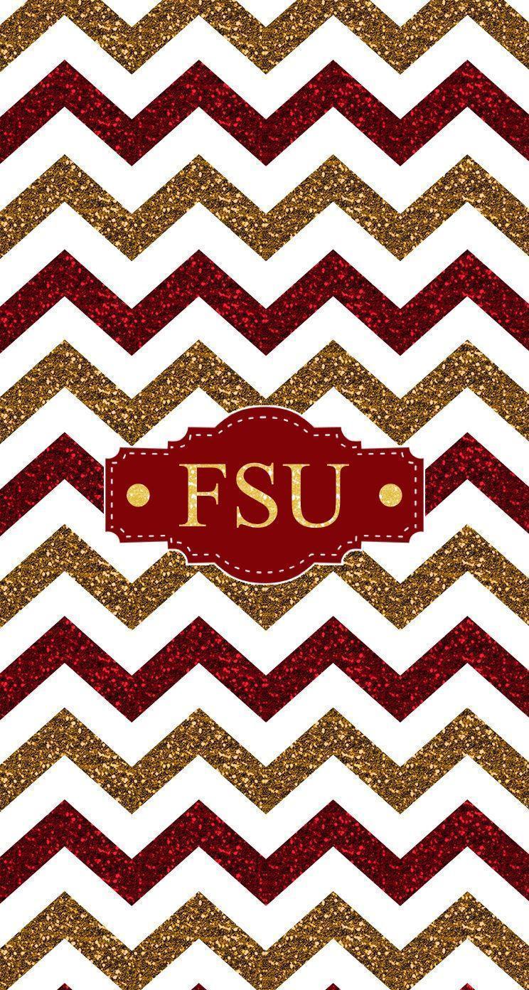 Florida State FSU glitter chevron monogram wallpaper. Made