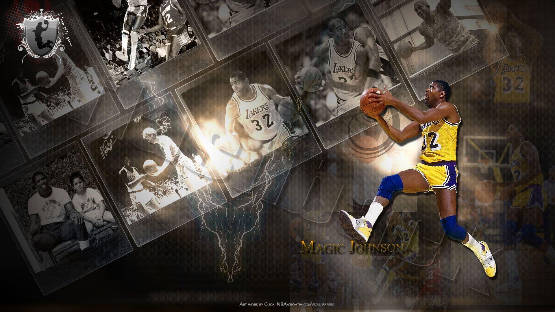 Magic Johnson Wallpaper. Basketball Wallpaper at