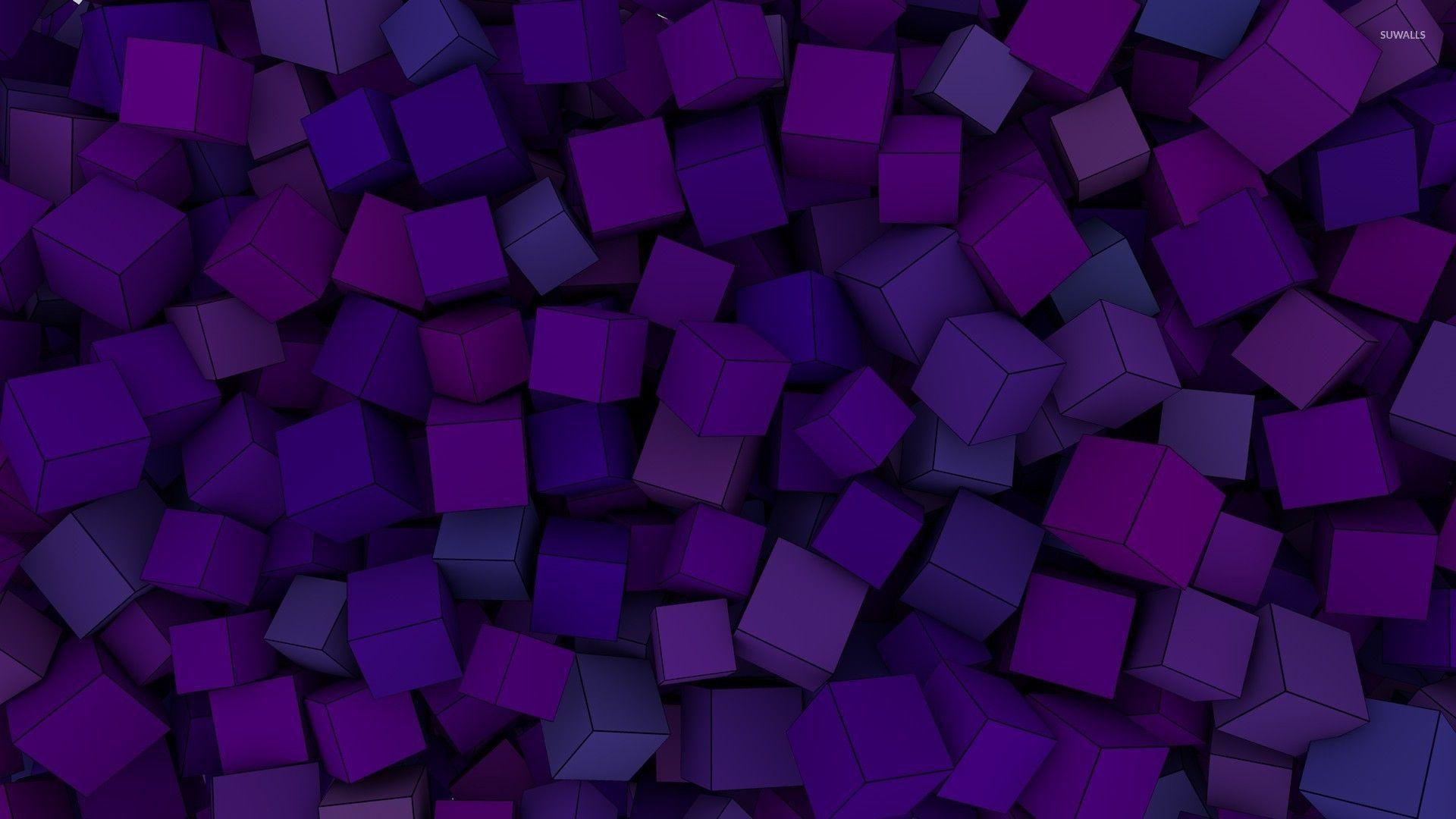 Purple cubes wallpaper wallpaper