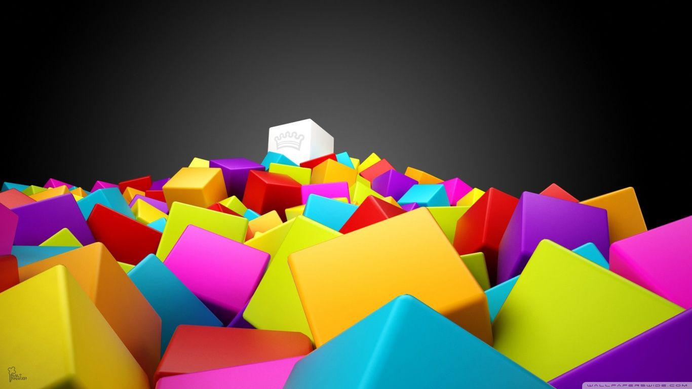 Colorful Cubes HD desktop wallpaper, Widescreen, High Definition