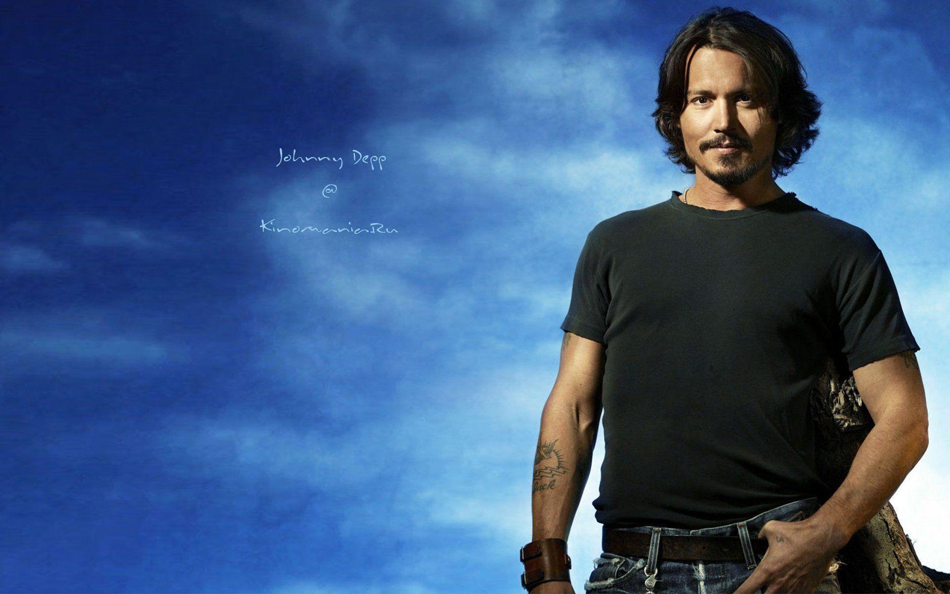 Johnny Depp Black T Shirt Wallpaper