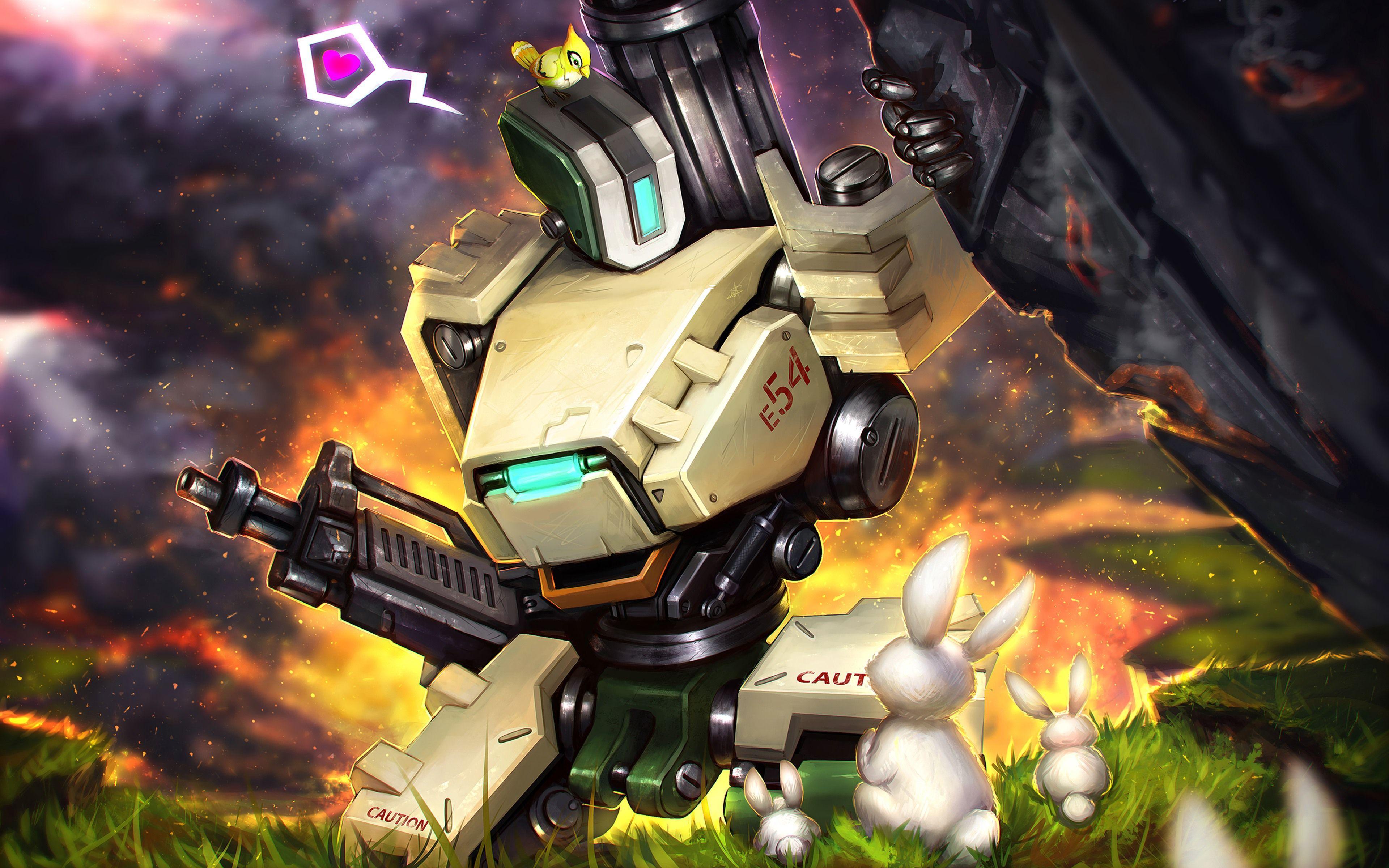 Cool Bastion Overwatch Video Game Wallpaper 3840×2400