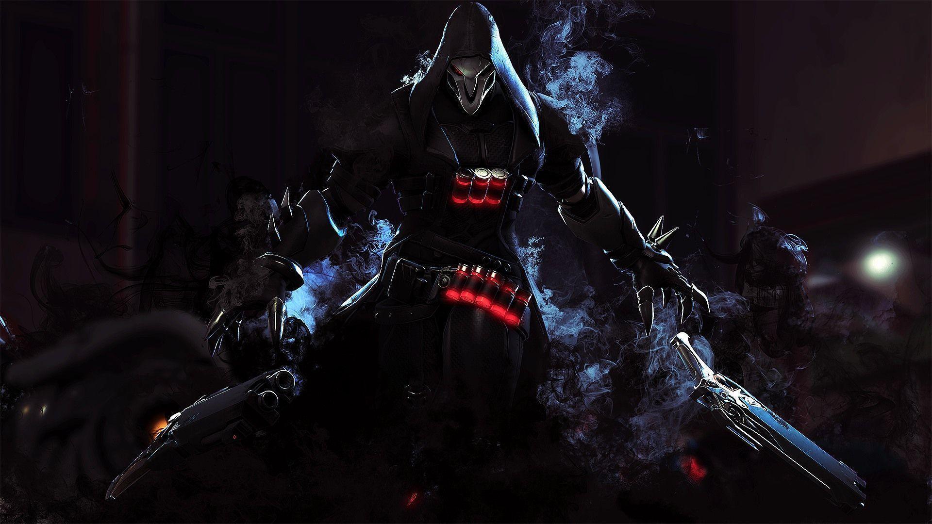 Reaper Gun Shadow Overwatch Game Wallpaper