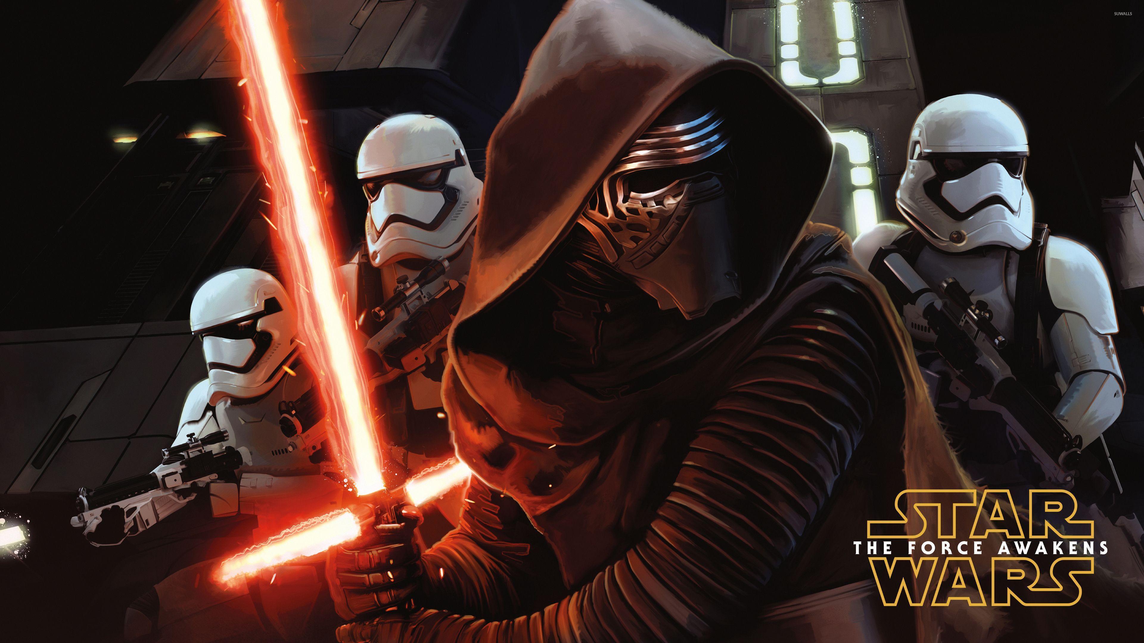 Kylo Ren with a lightsaber Wars: The Force Awakens