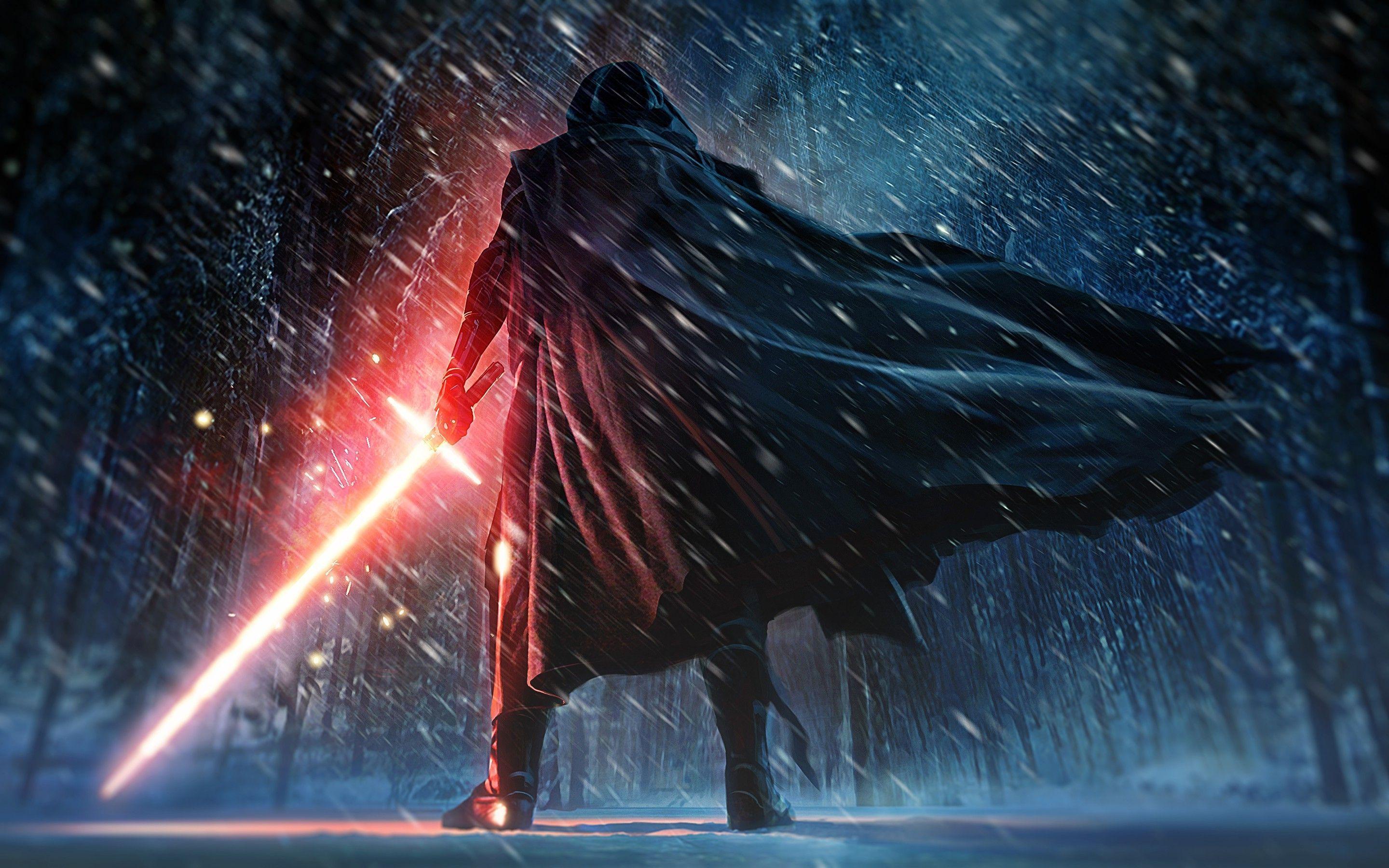Star Wars: Episode VII The Force Awakens, Kylo Ren, Fantasy Art, Lightsaber Wallpaper HD / Desktop and Mobile Background