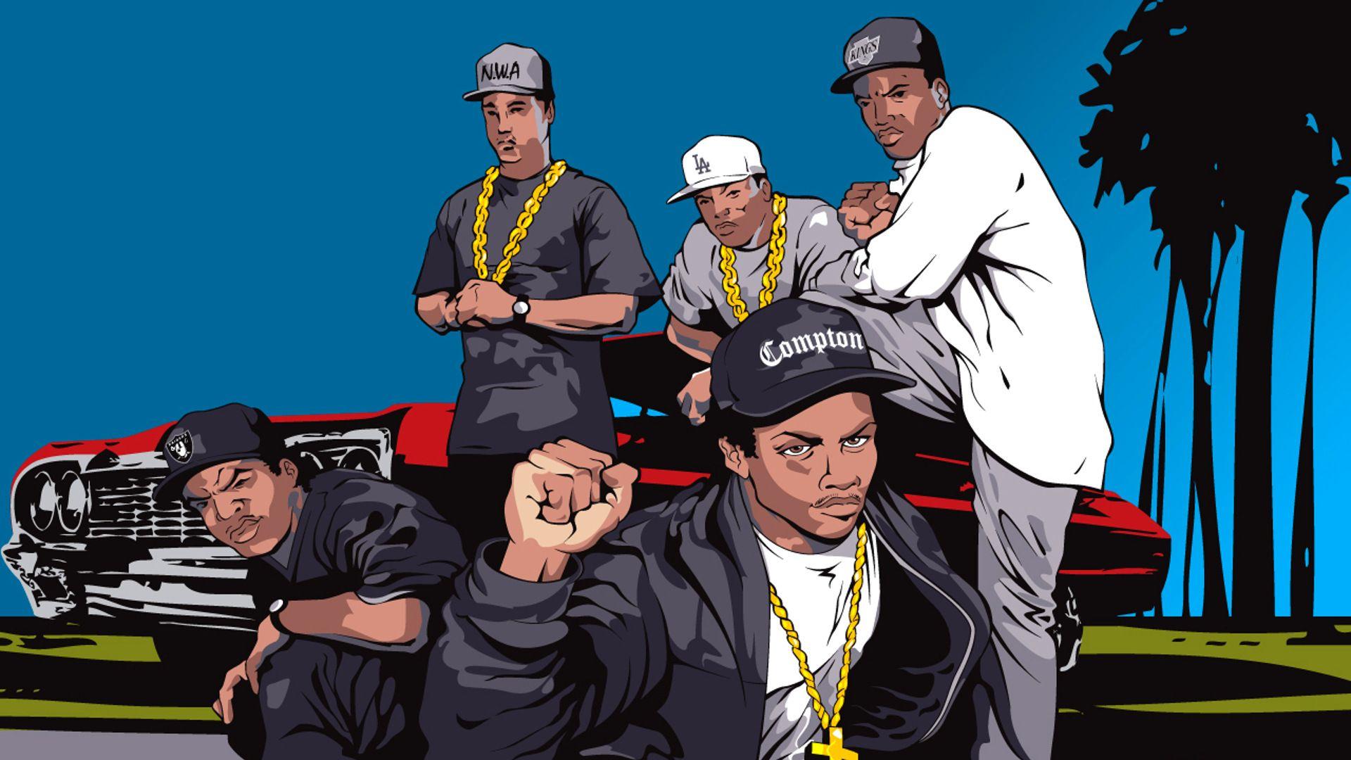 NWA Straight Outta Compton Cartoon Wallpaper