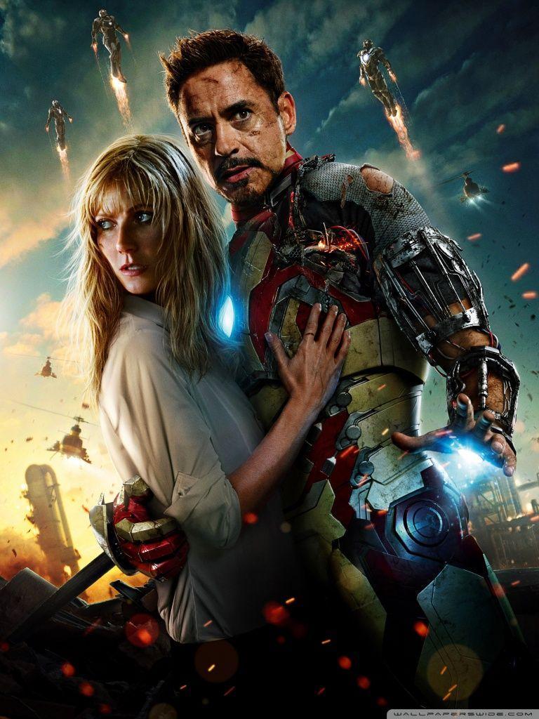 Iron Man 3 Tony Stark And Pepper Potts HD desktop wallpaper