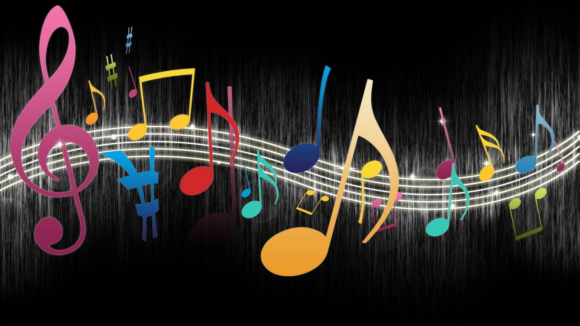 Colorful Music Note Wallpaper Free