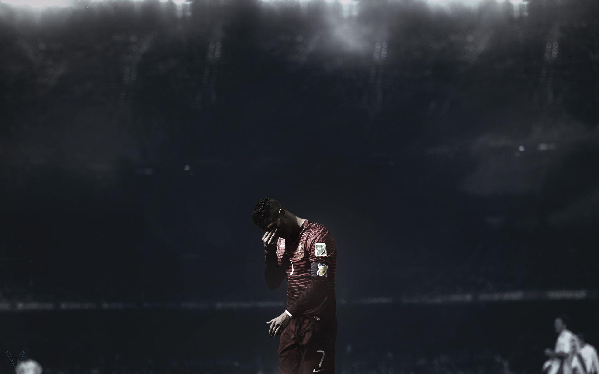 Sad Man Cristiano Ronaldo Sportsman Footballer wallpaper. Best HD