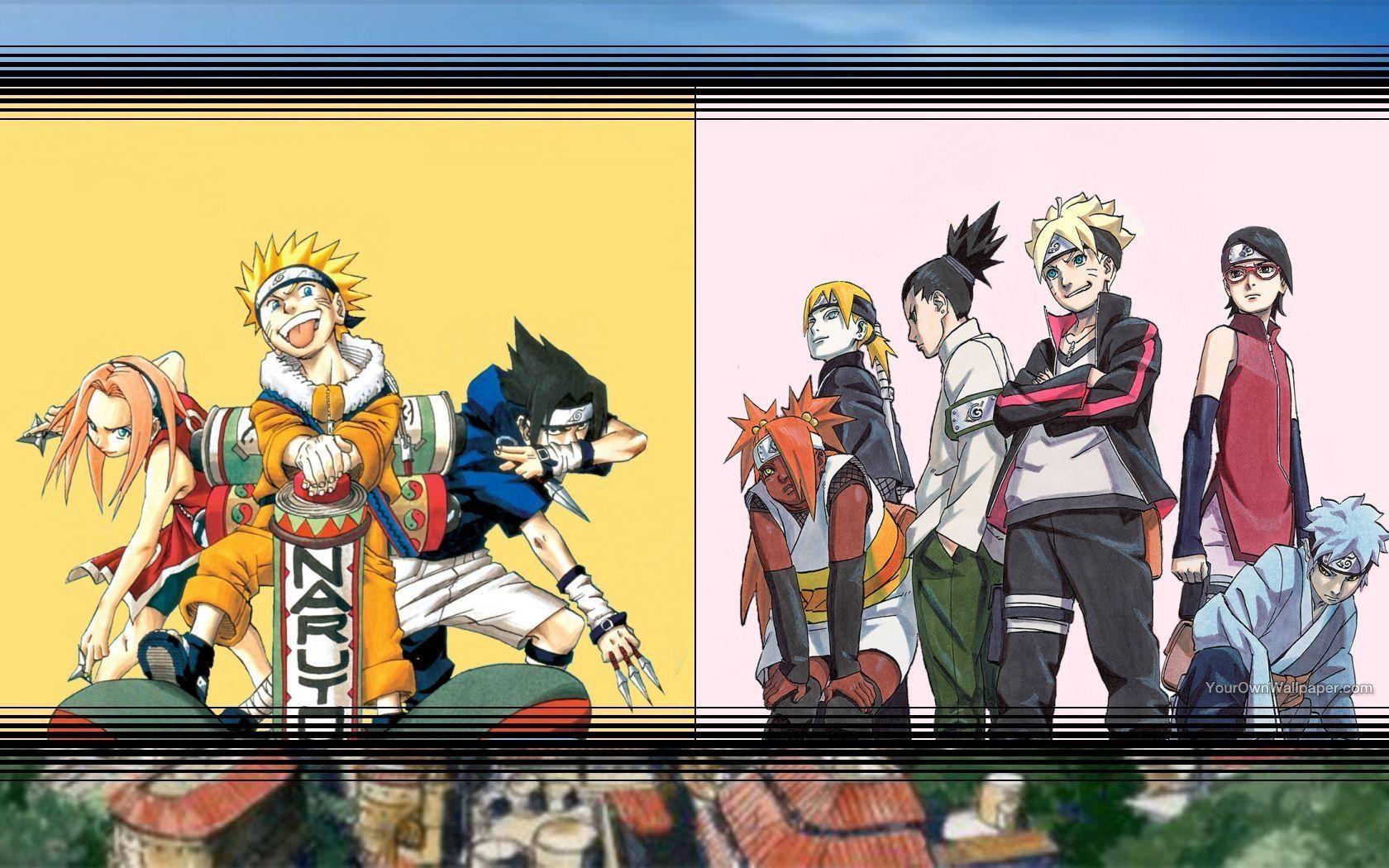Naruto and Boruto Era Wallpaper