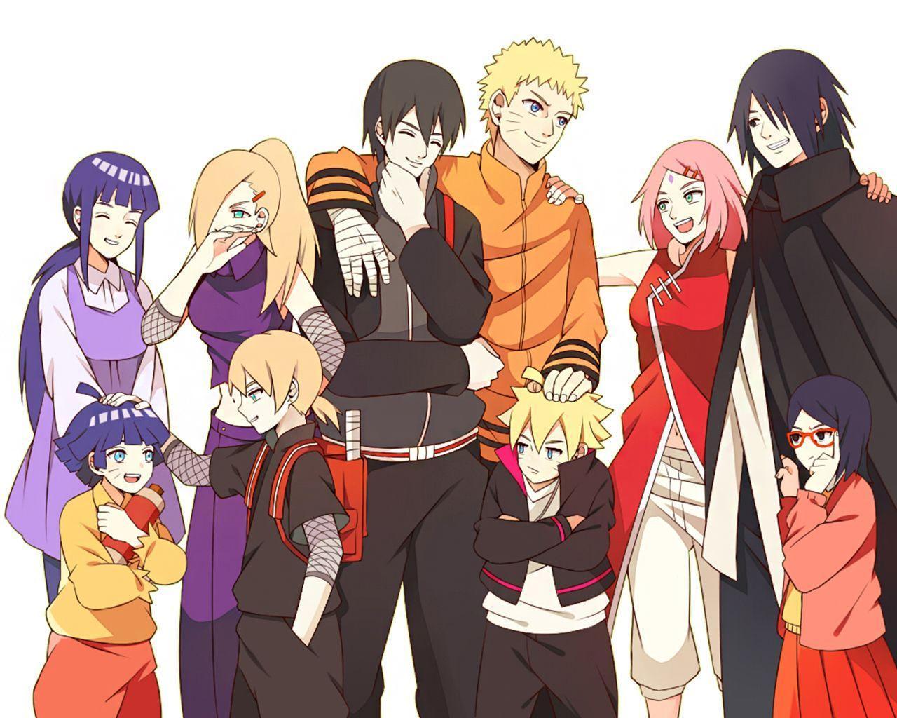 Family of Naruto, Sasuke and Sai Wallpaper