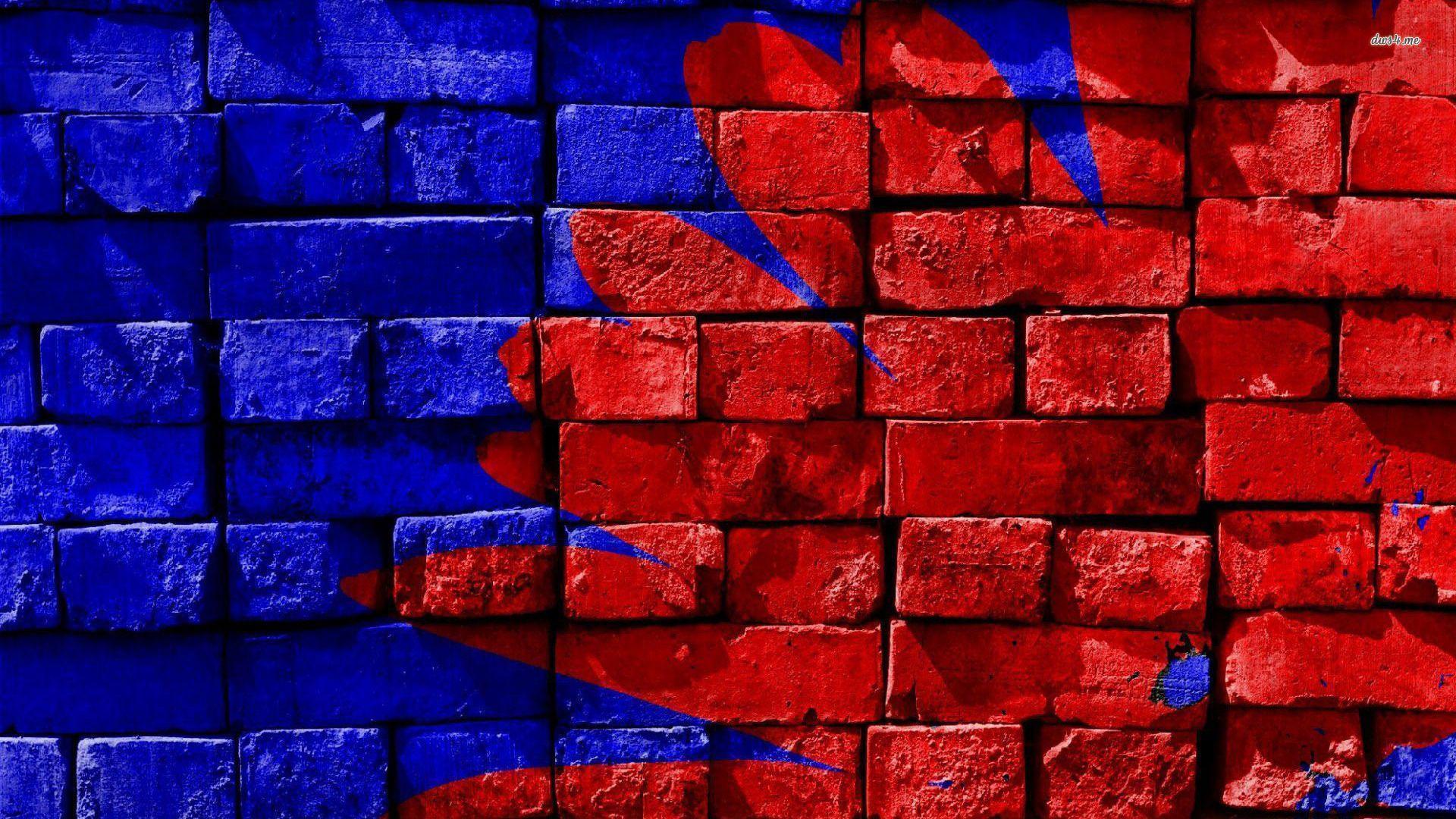 blue red background