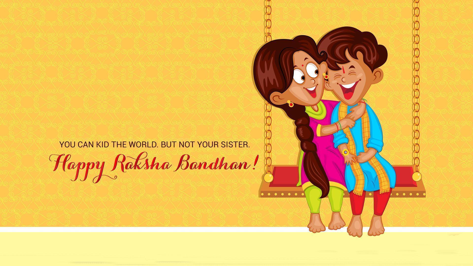 Happy Raksha Bandhan image for brother and sister Wallpaper