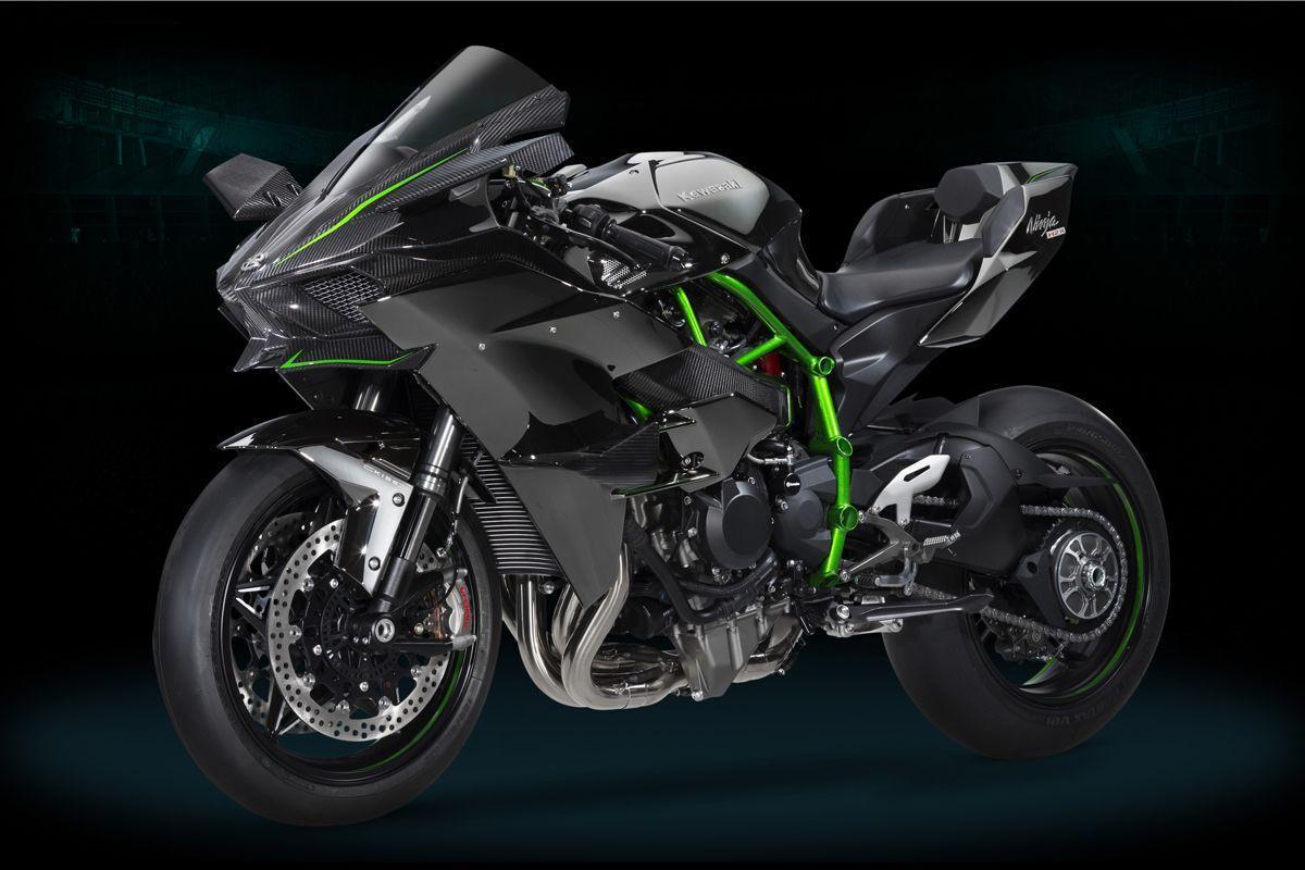 Kawasaki Ninja H2R studio side view WORK