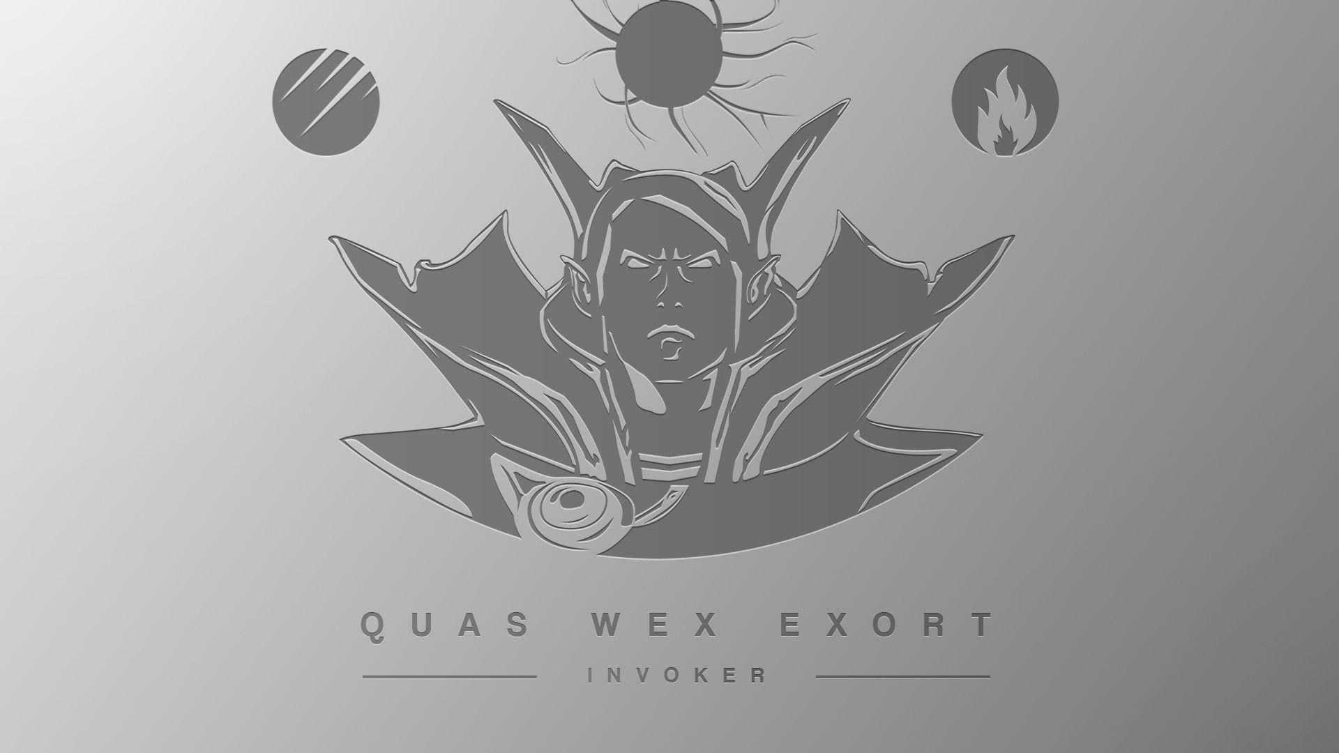 Download Wallpaper Valve, Dota Minimalism, Wex, Exort, Invoke