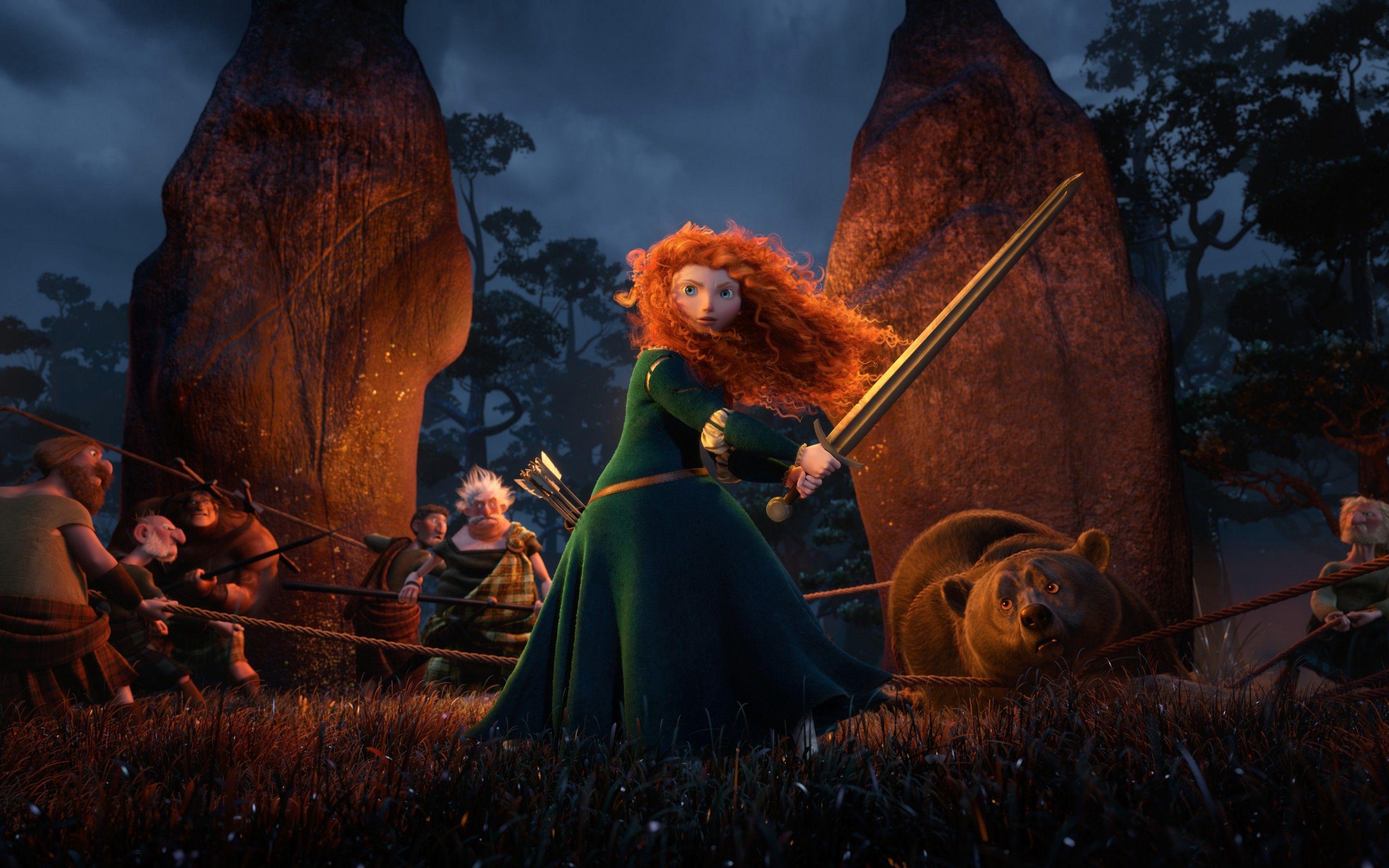 Wallpaper Brave, Pixar, Merida, Animation, 4K, Movies