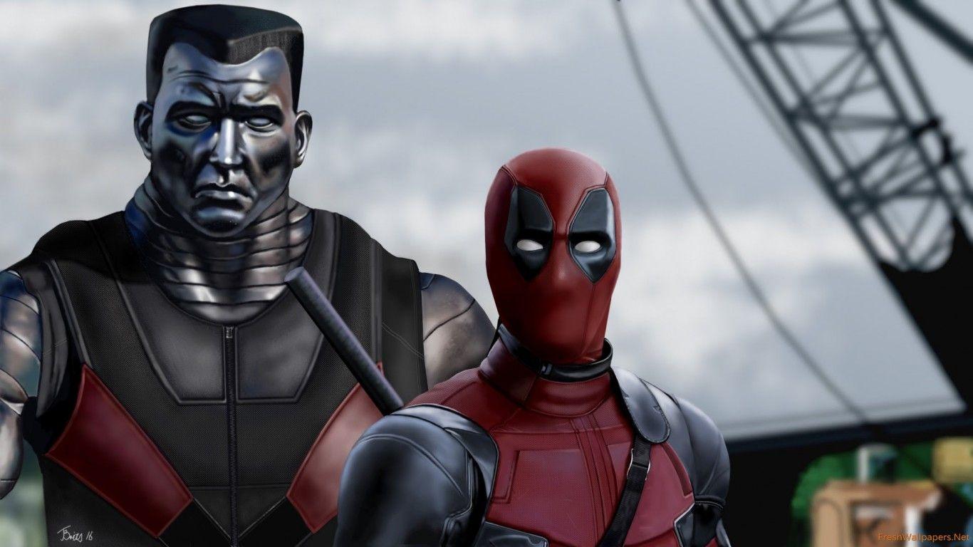 Deadpool with Colossus wallpaper