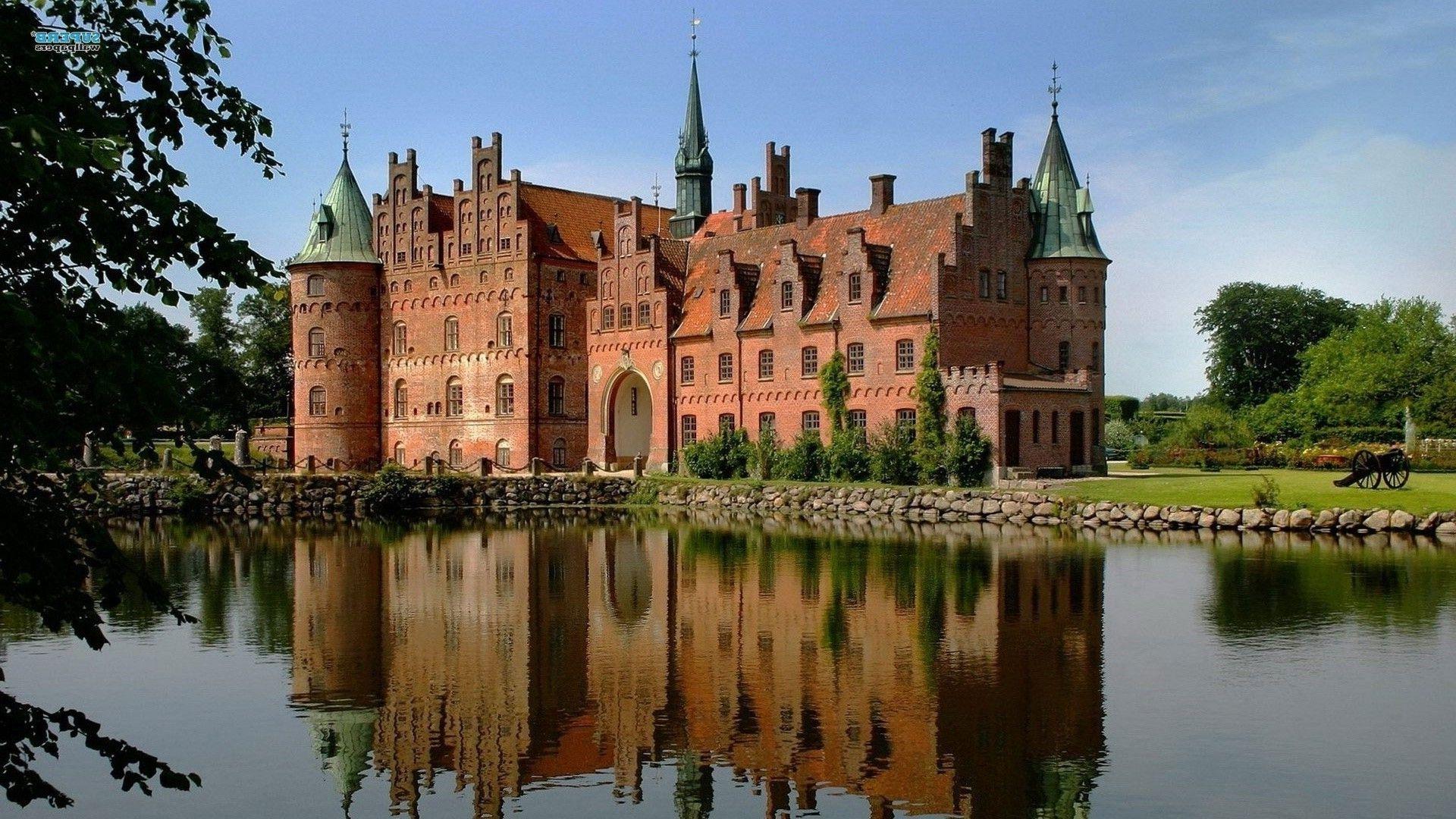 landscape, Building, Egeskov Castle, Denmark, Castle Wallpaper HD