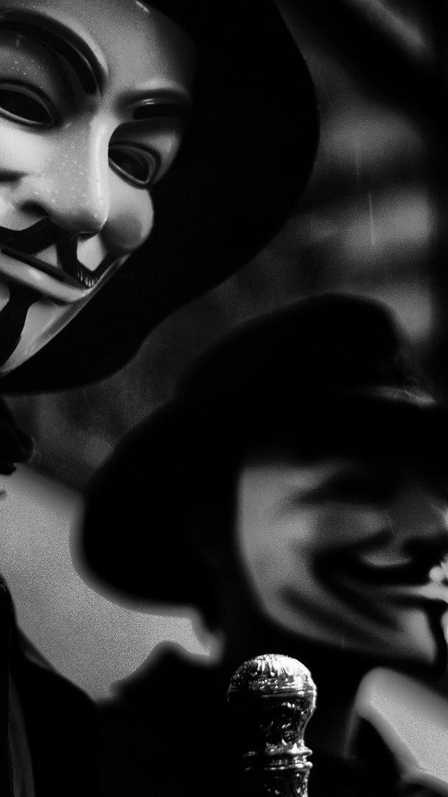 Anonymous Masks Galaxy S6 Wallpaper (1440x2560)
