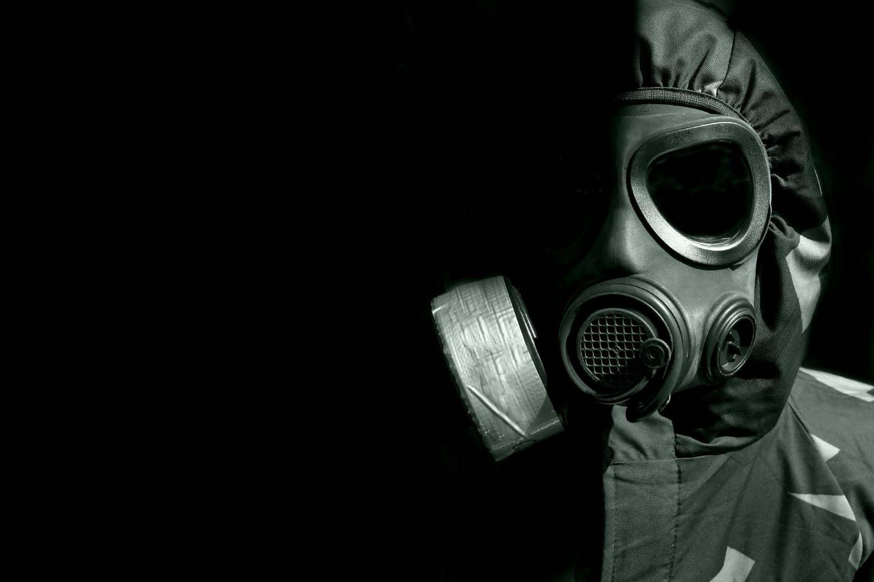 military clothing black gas mask