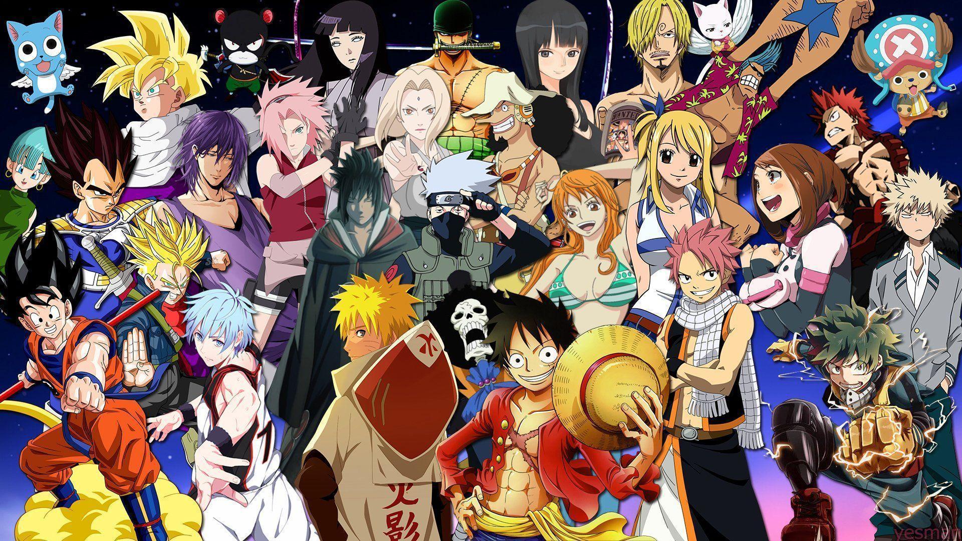 Naruto X Fairy Tail X One Piece X SAO