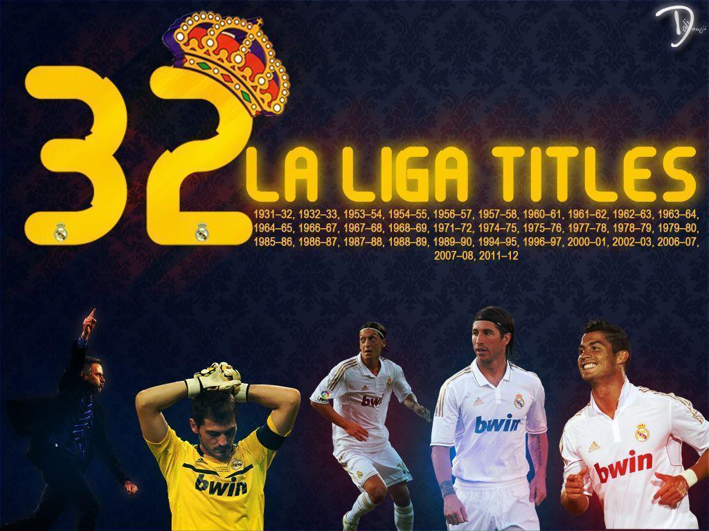 Wallpaper; 2011 2012 La Liga Champions Real Madrid Titles