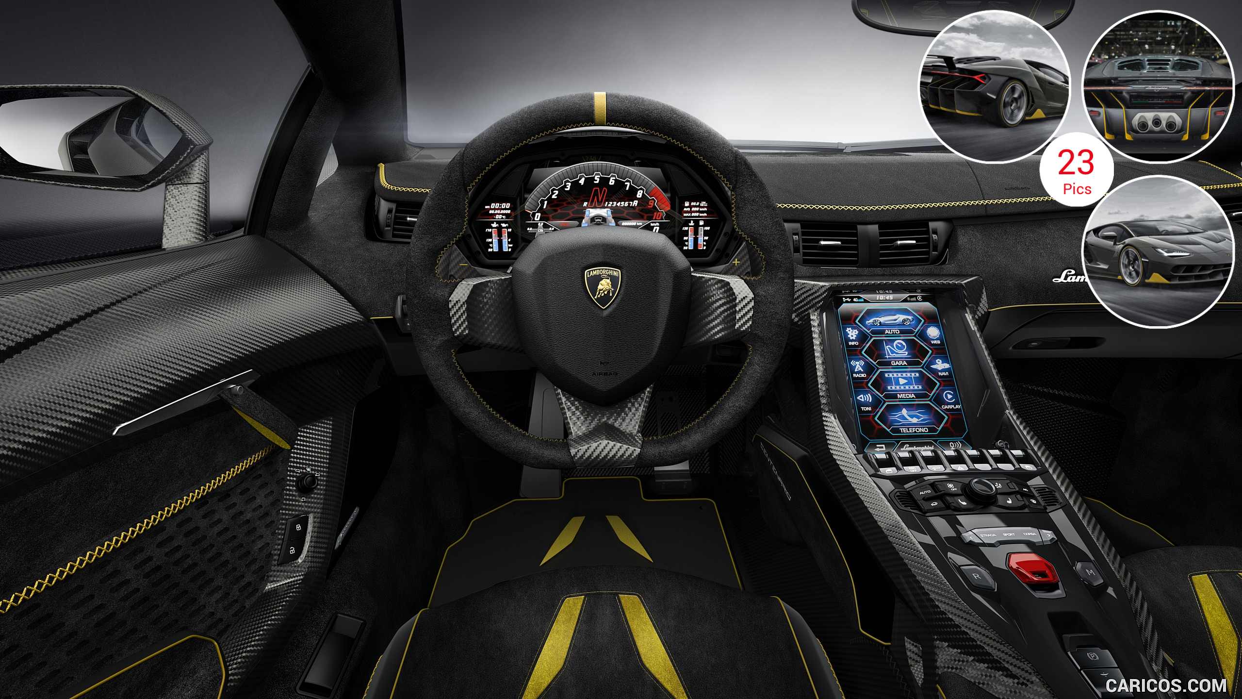 Lamborghini Centenario LP 770 4, Cockpit. HD