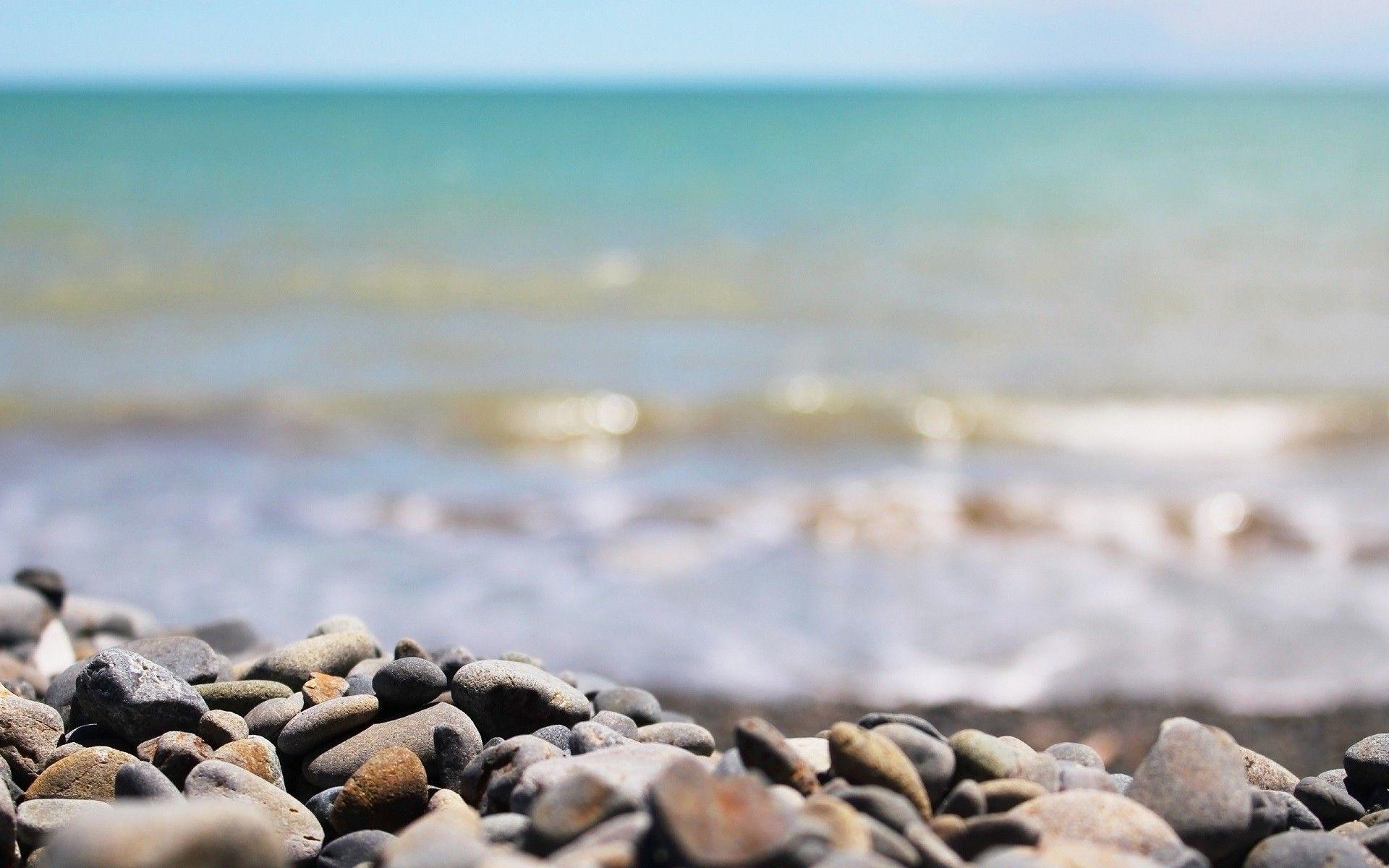 nature, Sea, Beach, Stones, Depth Of Field Wallpaper HD / Desktop