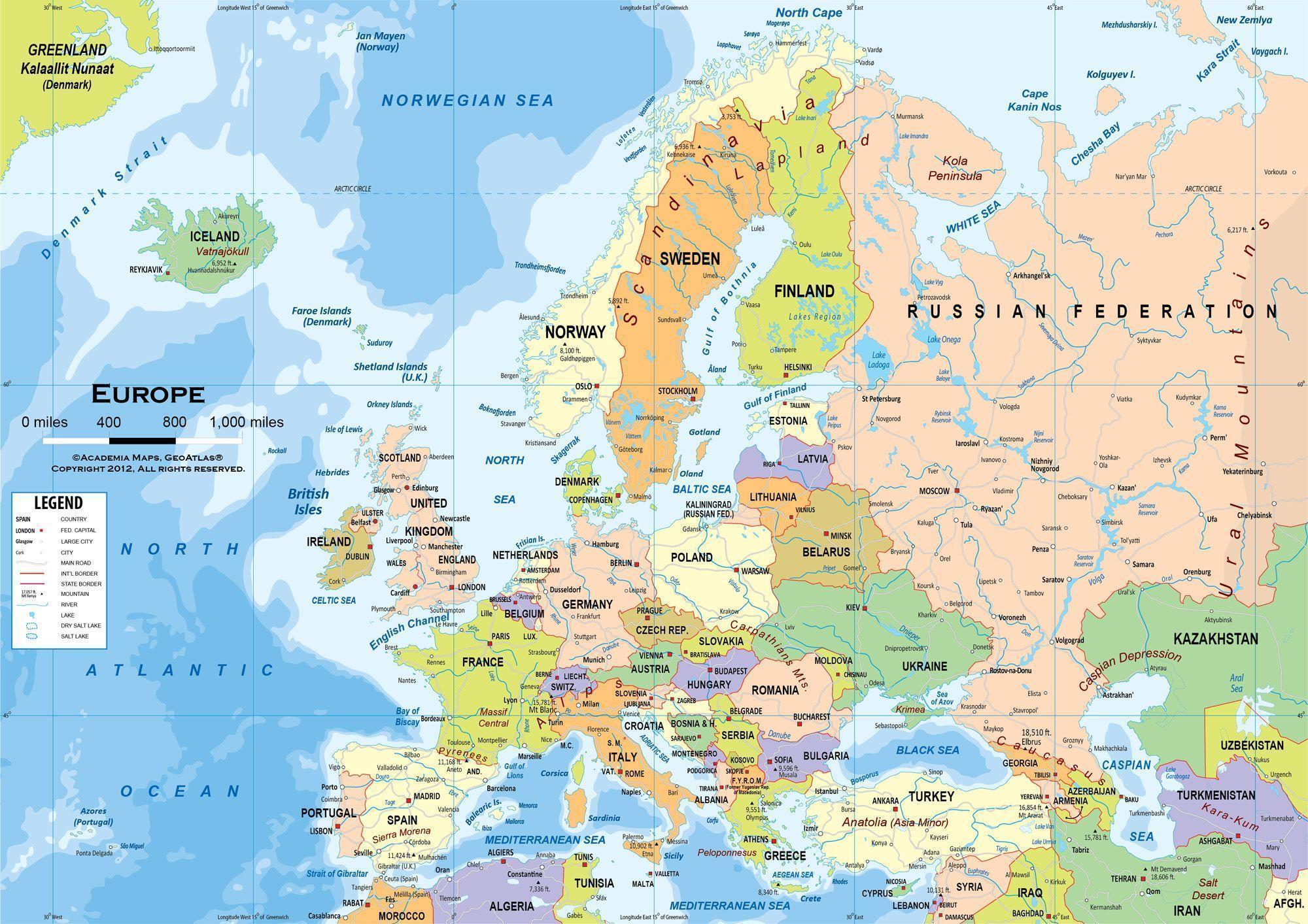 Europe Map Wallpapers Wallpaper Cave