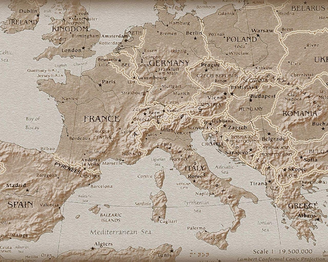 Europe Map Wallpapers - Wallpaper Cave