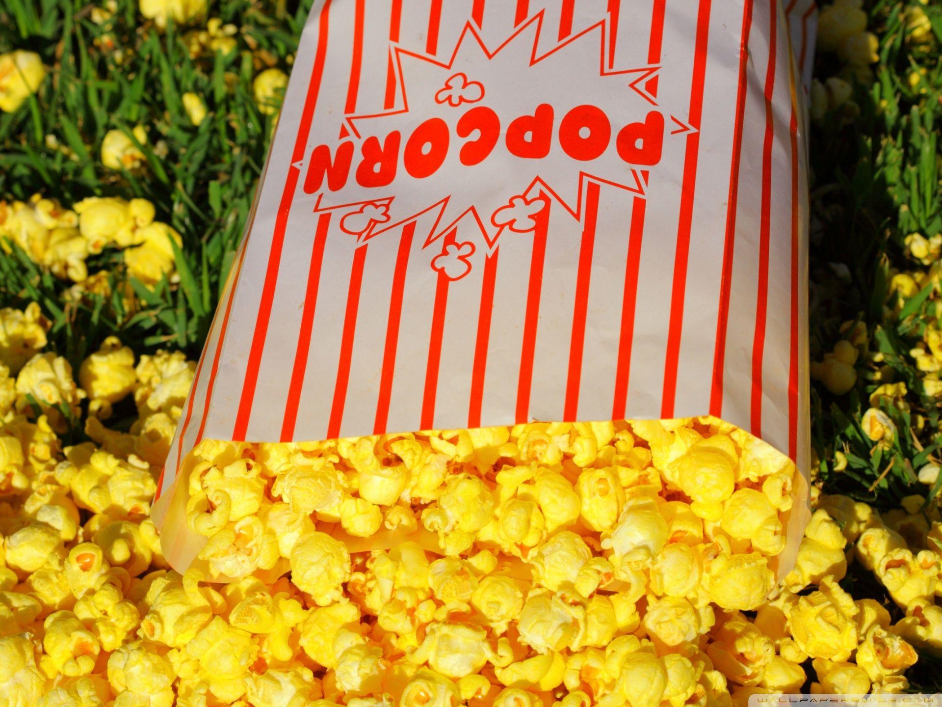 Yellow Popcorn HD desktop wallpaper, High Definition, Fullscreen