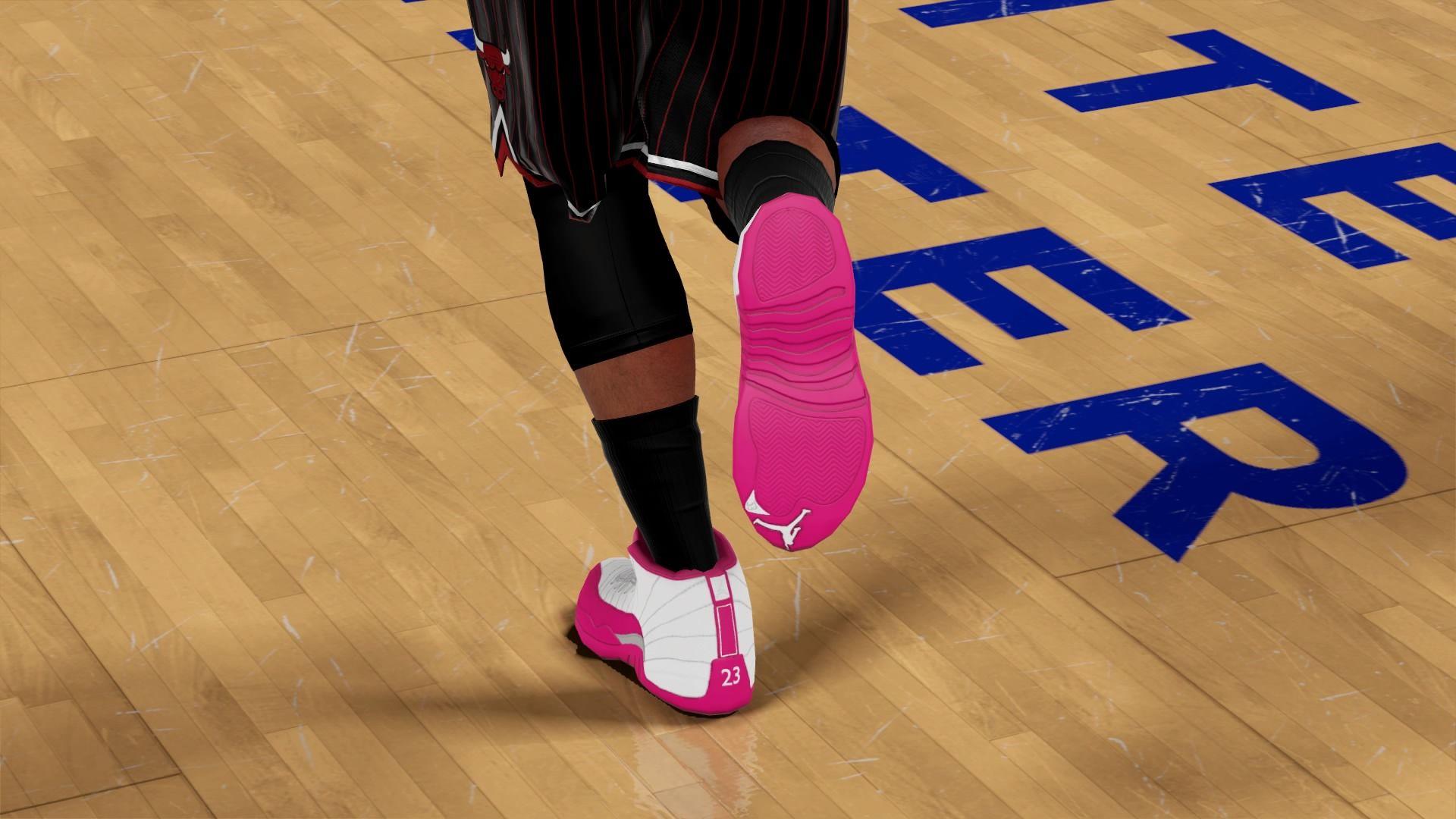 NBA 2K16 Kicks: The Air Jordan 12 GS Dynamic Pink Looks Great