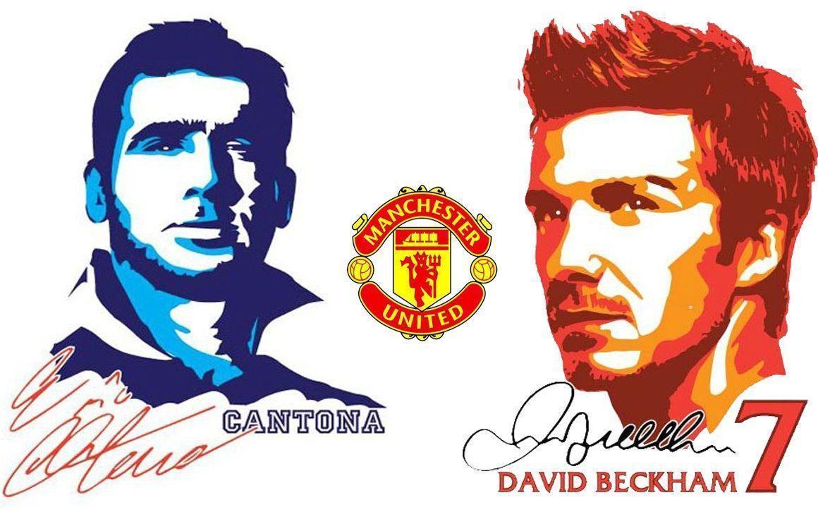 Eric Cantona And David Beckham Wallpaper HD