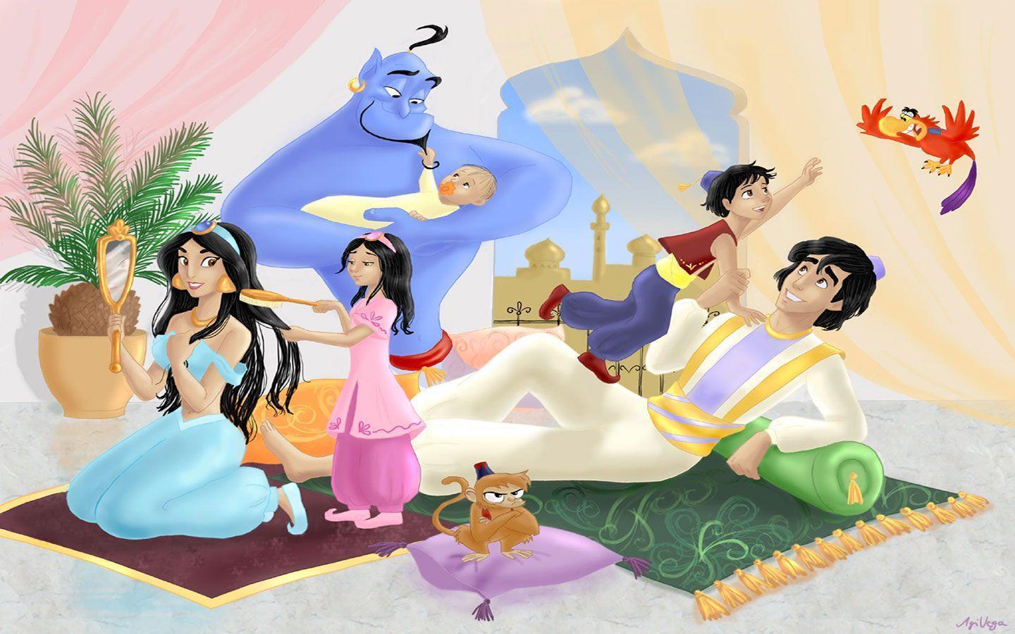 Aladdin and his family<3
