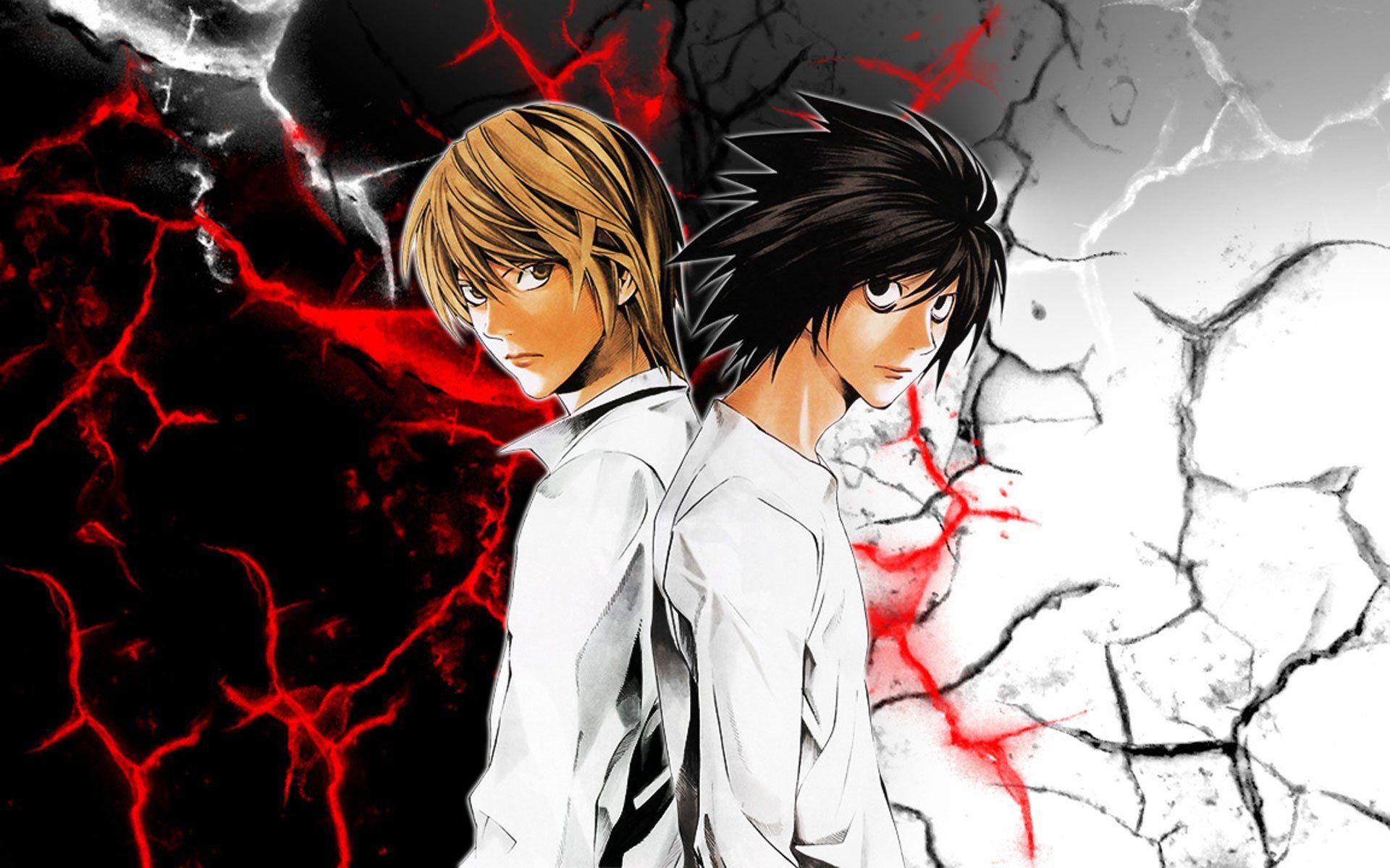 Light Yagami and L (Death Note) Full HD Wallpaper and Background