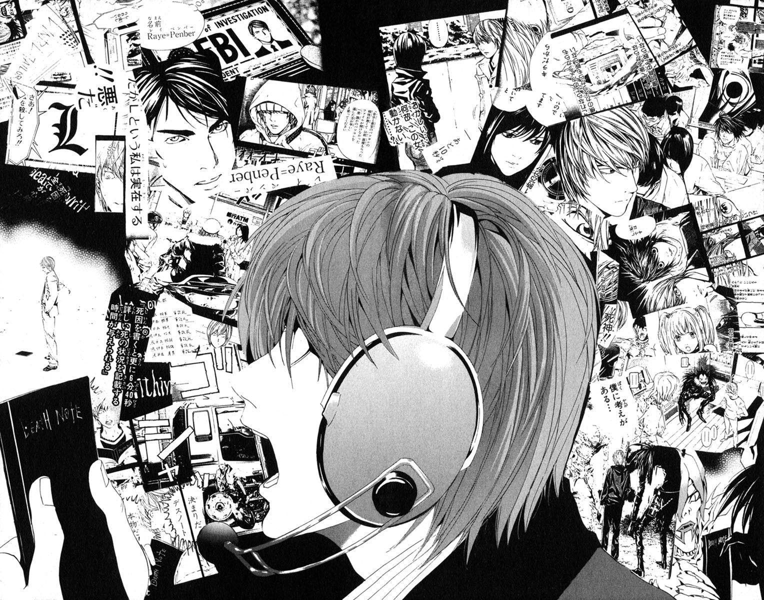 Dibujo extraido del manga Death Note elaborado por Tsugumi Ōba