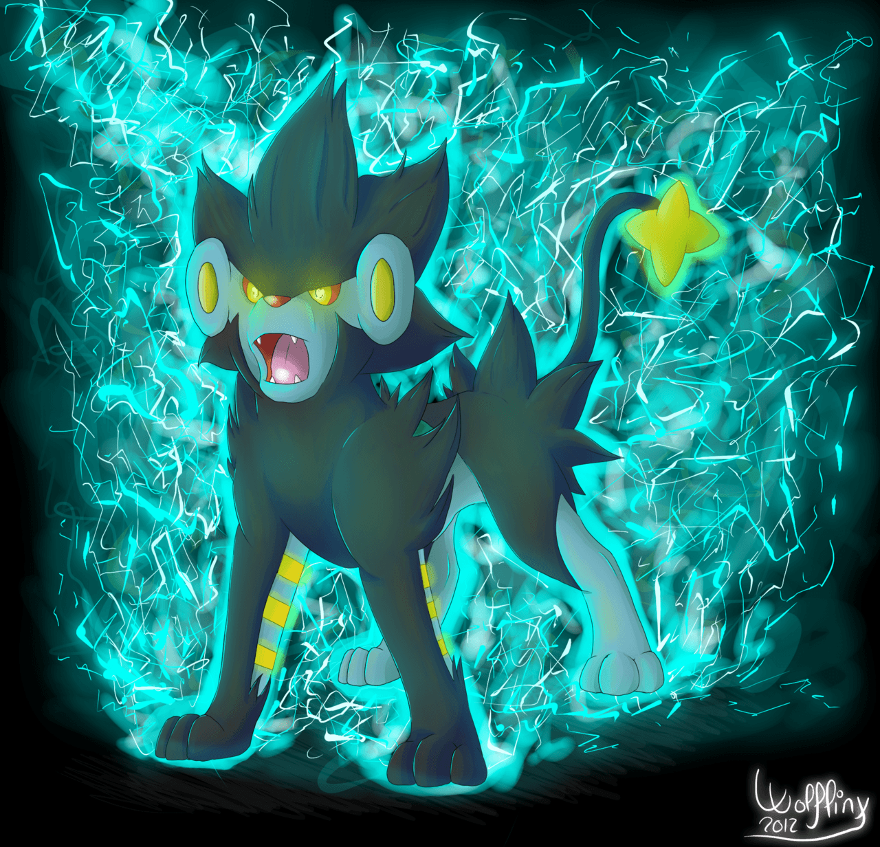 Luxray Wallpaper by U-B-Productions -- Fur Affinity [dot] net