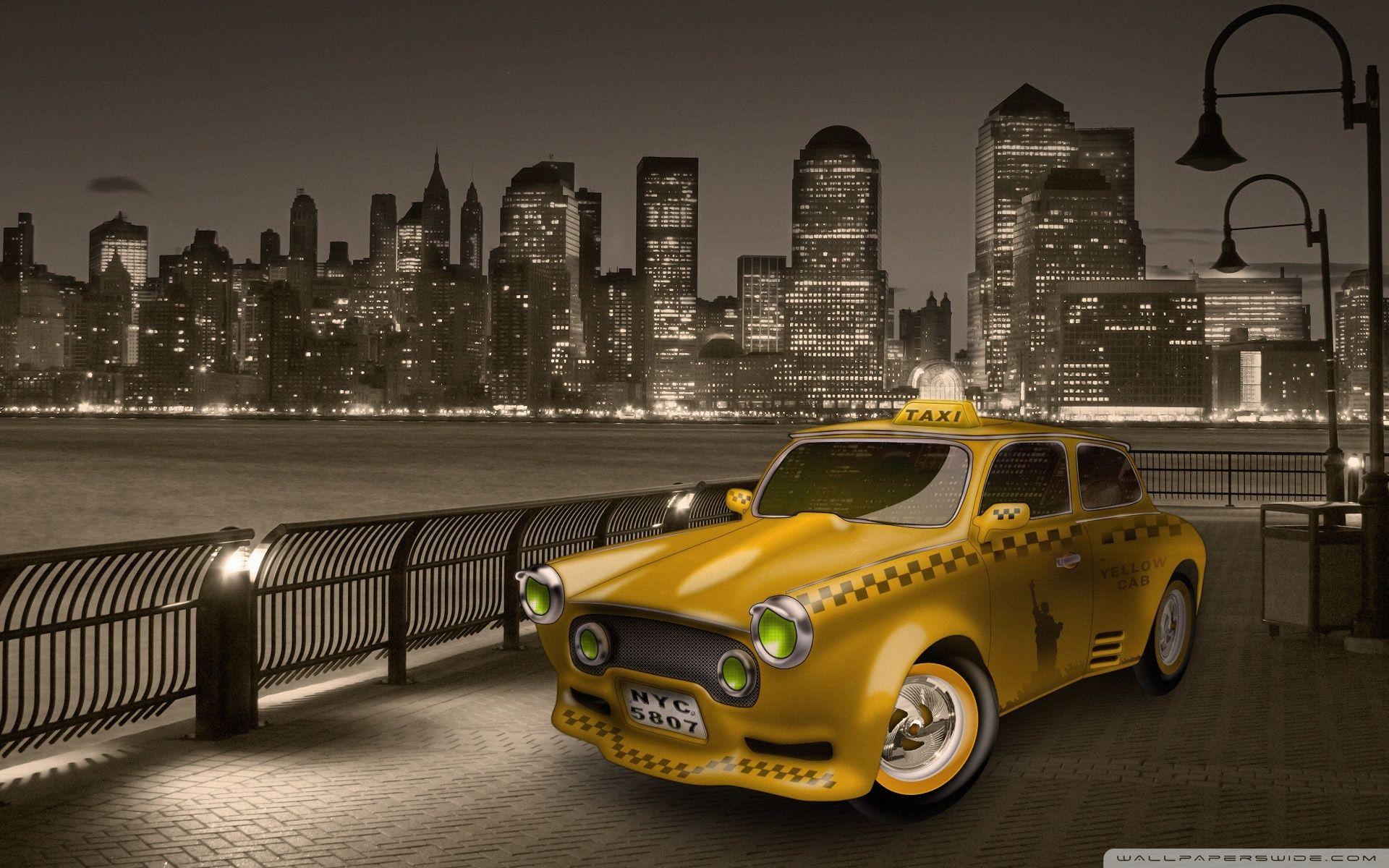 new york, night, taxi Wallpaper, HD City 4K Wallpapers, Images and  Background - Wallpapers Den