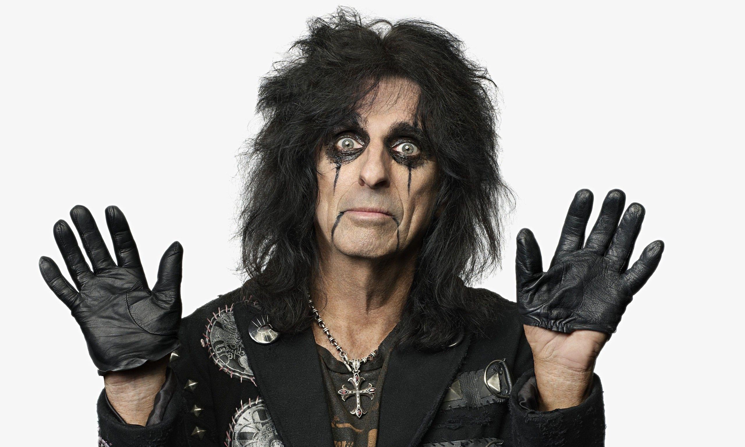 Alice Cooper, Singer, Rock Stars, Simple Background Wallpaper HD