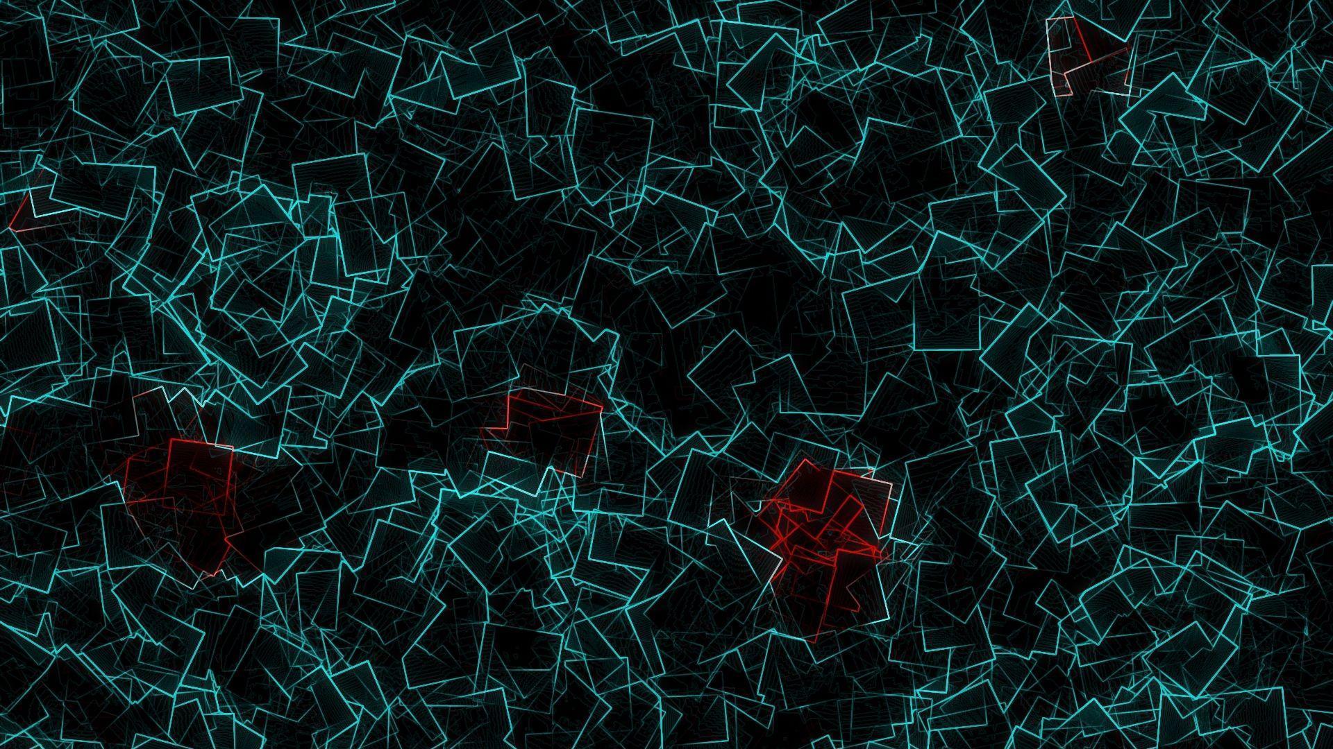 Download Wallpaper 1920x1080 Abstraction, Teal, Red, Maze Full HD