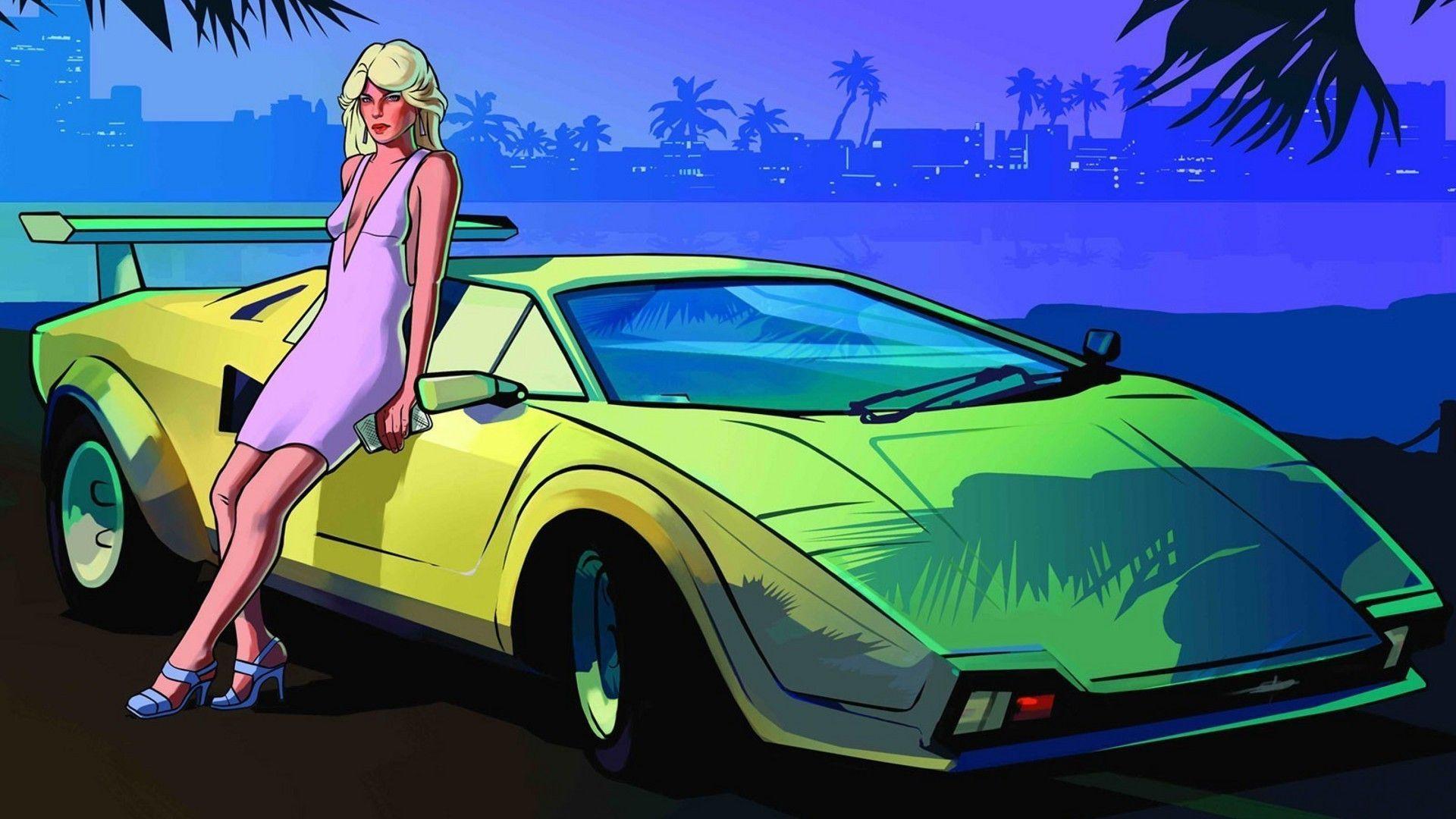 women, Luxury, Grand Theft Auto Vice City, Sports Car, City, Heels
